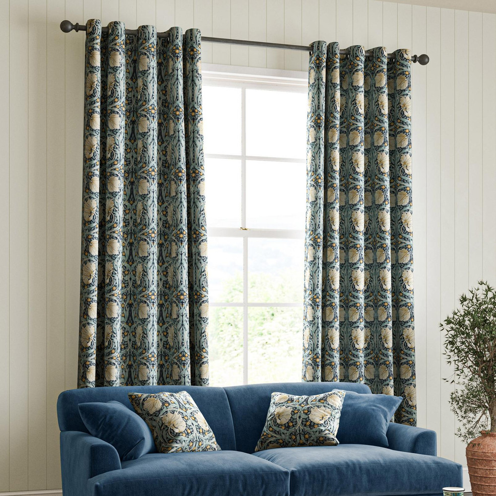 Pimpernel Velvet Indigo Curtains by William Morris At Home - 130875cur_ROOMSET_02.jpg