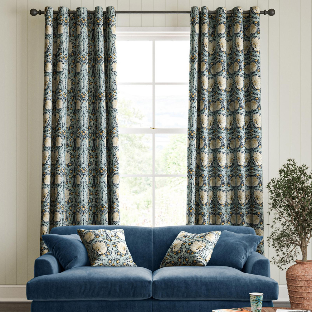 Pimpernel Velvet Indigo Curtains by William Morris At Home - 130875cur_ROOMSET_01.jpg