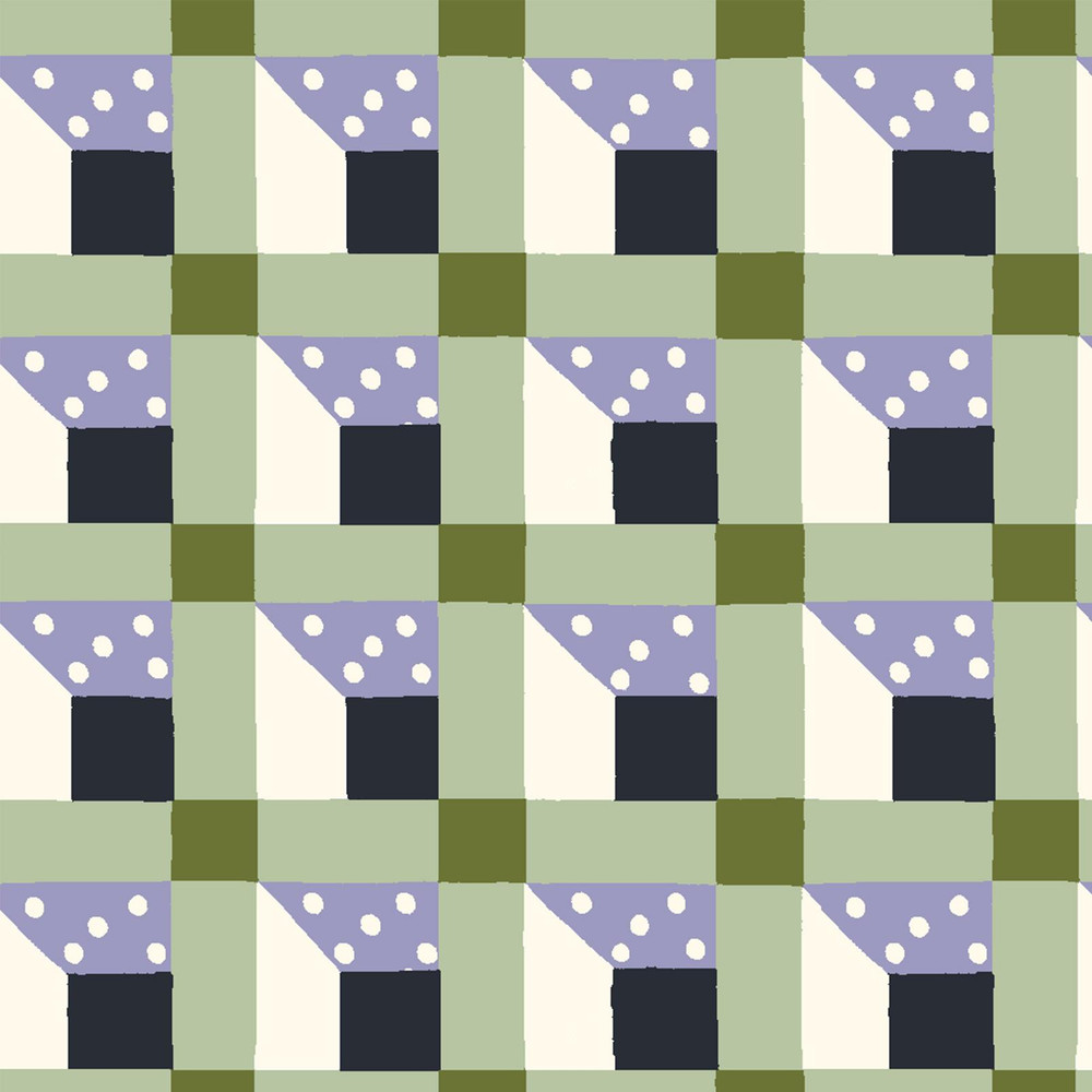 Cath Check Green Roman Blind by Cath Kidston - 130934rom_DETAIL_01.jpg