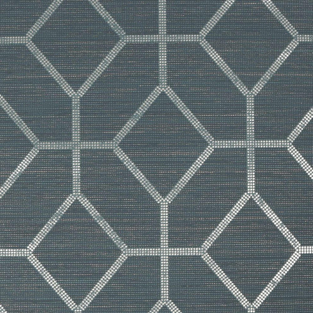 asscher geo teal wallpaper