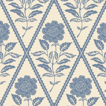 Joules Juliette Floral Cream & Blue Wallpaper - 128908_TILE_JULIETTE FLORAL PRINT CREAM & BLUE_01.jpg