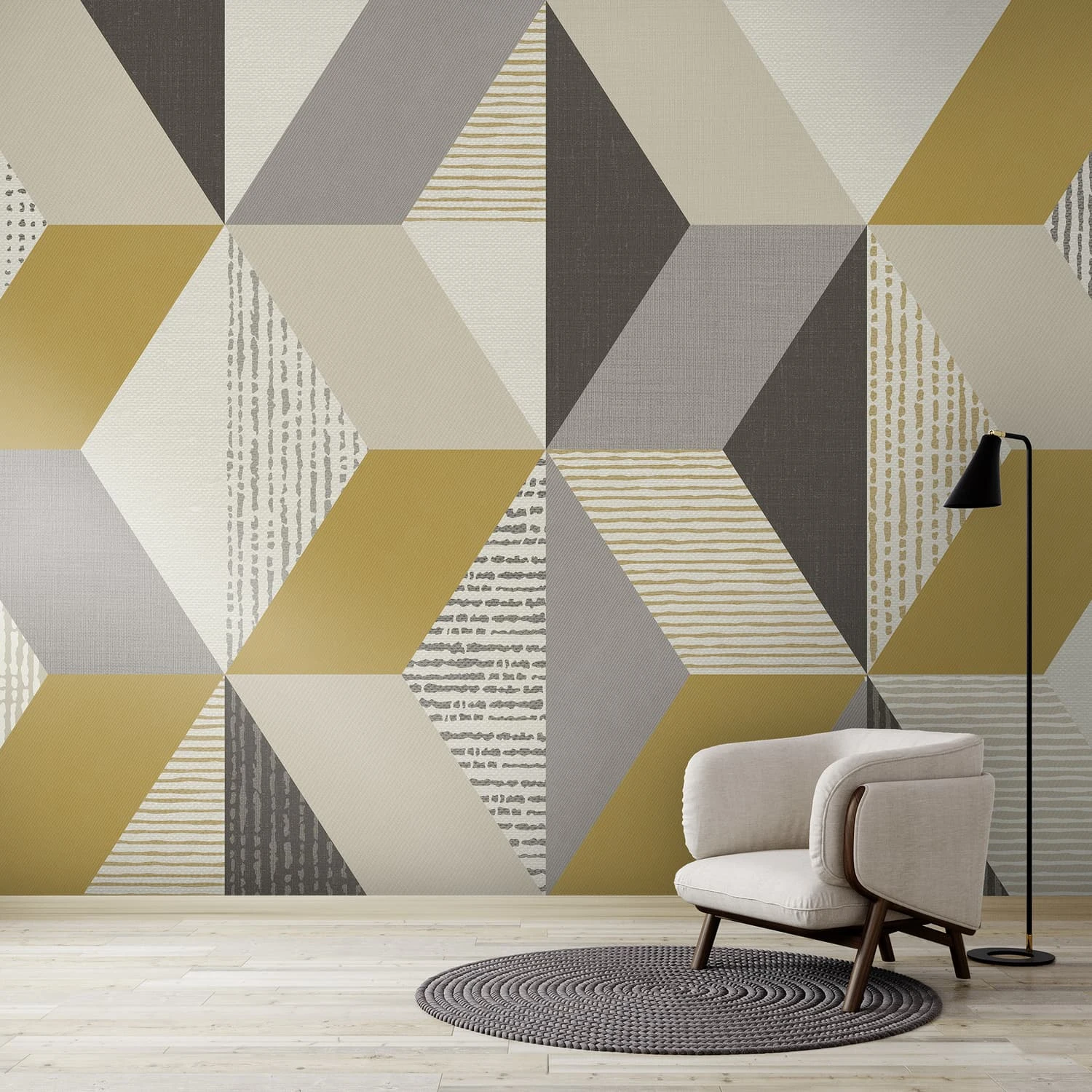 Tribal Geo Yellow Bespoke Mural