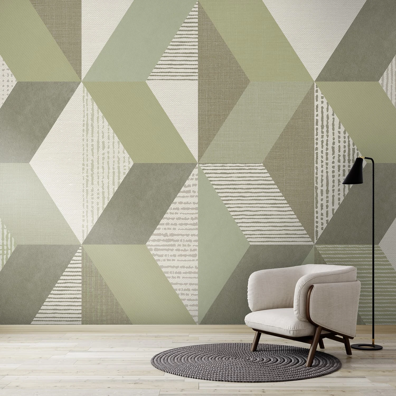 Tribal Geo Sage Bespoke Mural