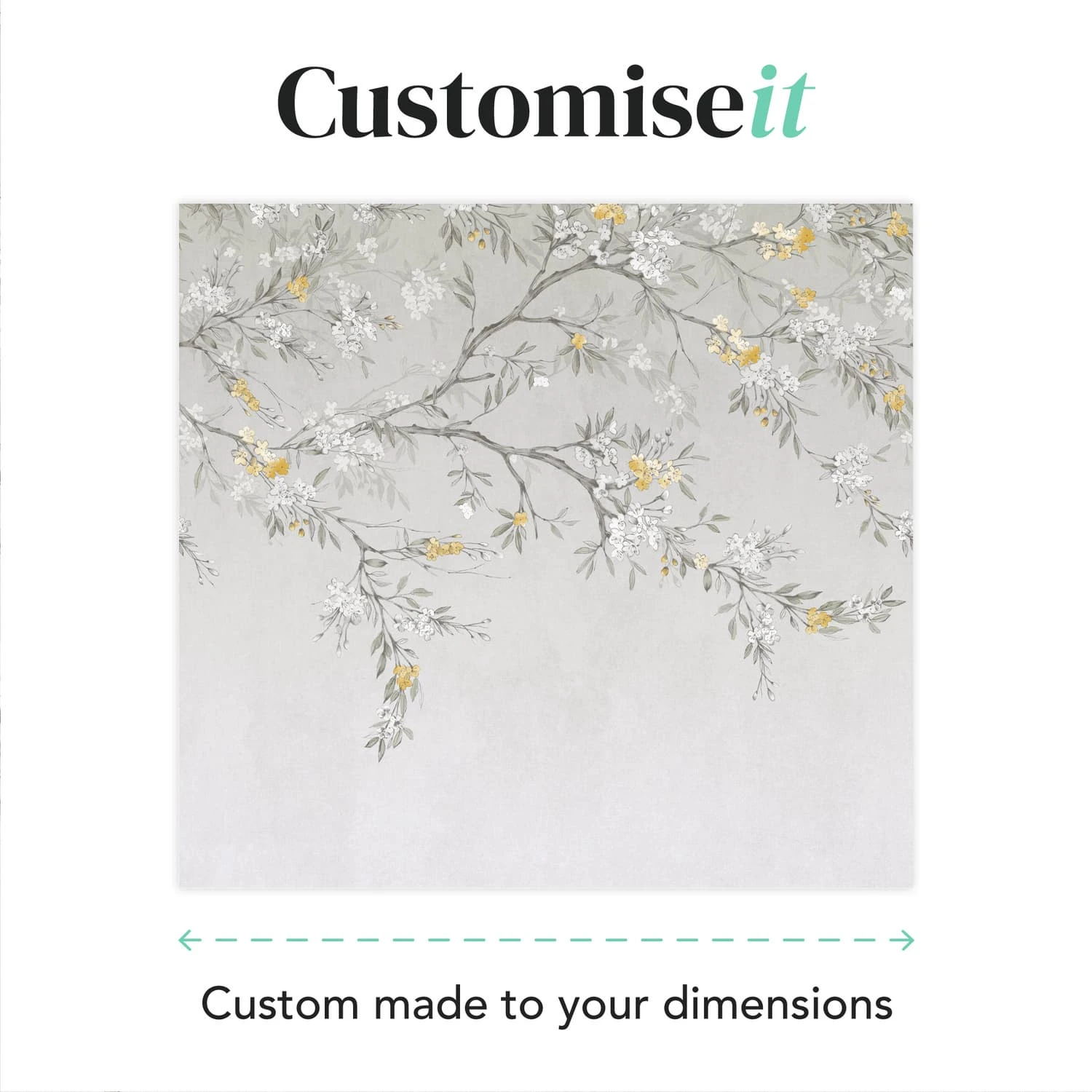 Blossom Trail Yellow Bespoke Mural