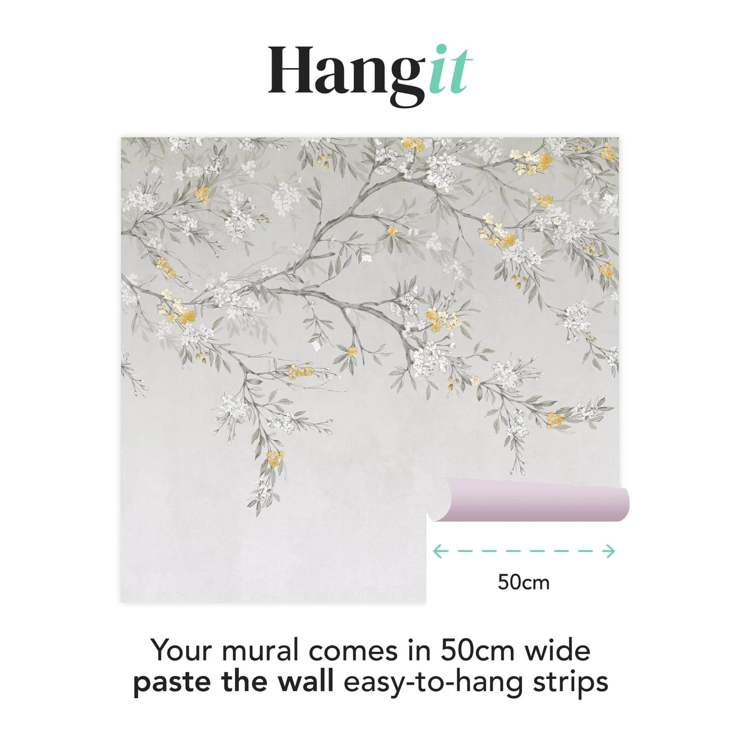 Blossom Trail Yellow Bespoke Mural