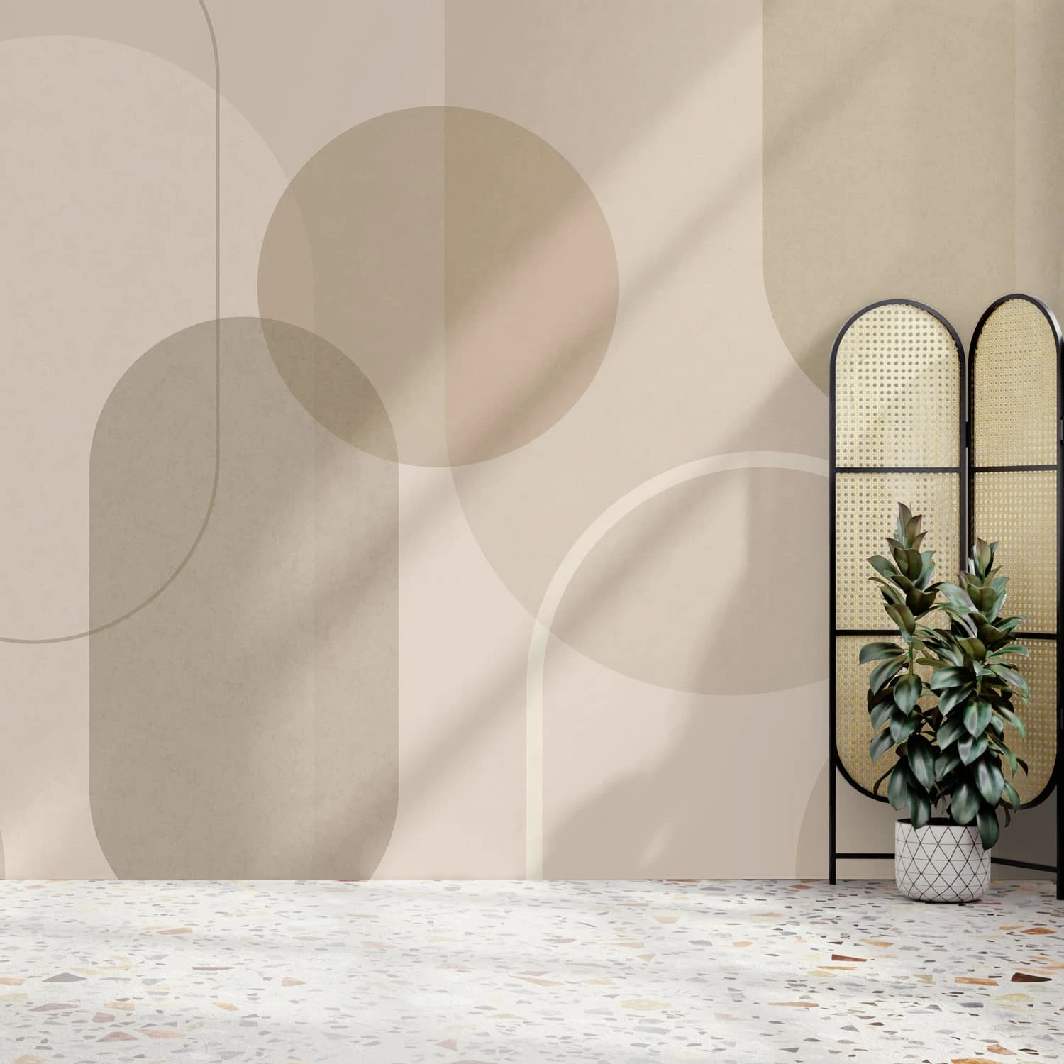 Arched Geo Muted Neutral Bespoke Mural