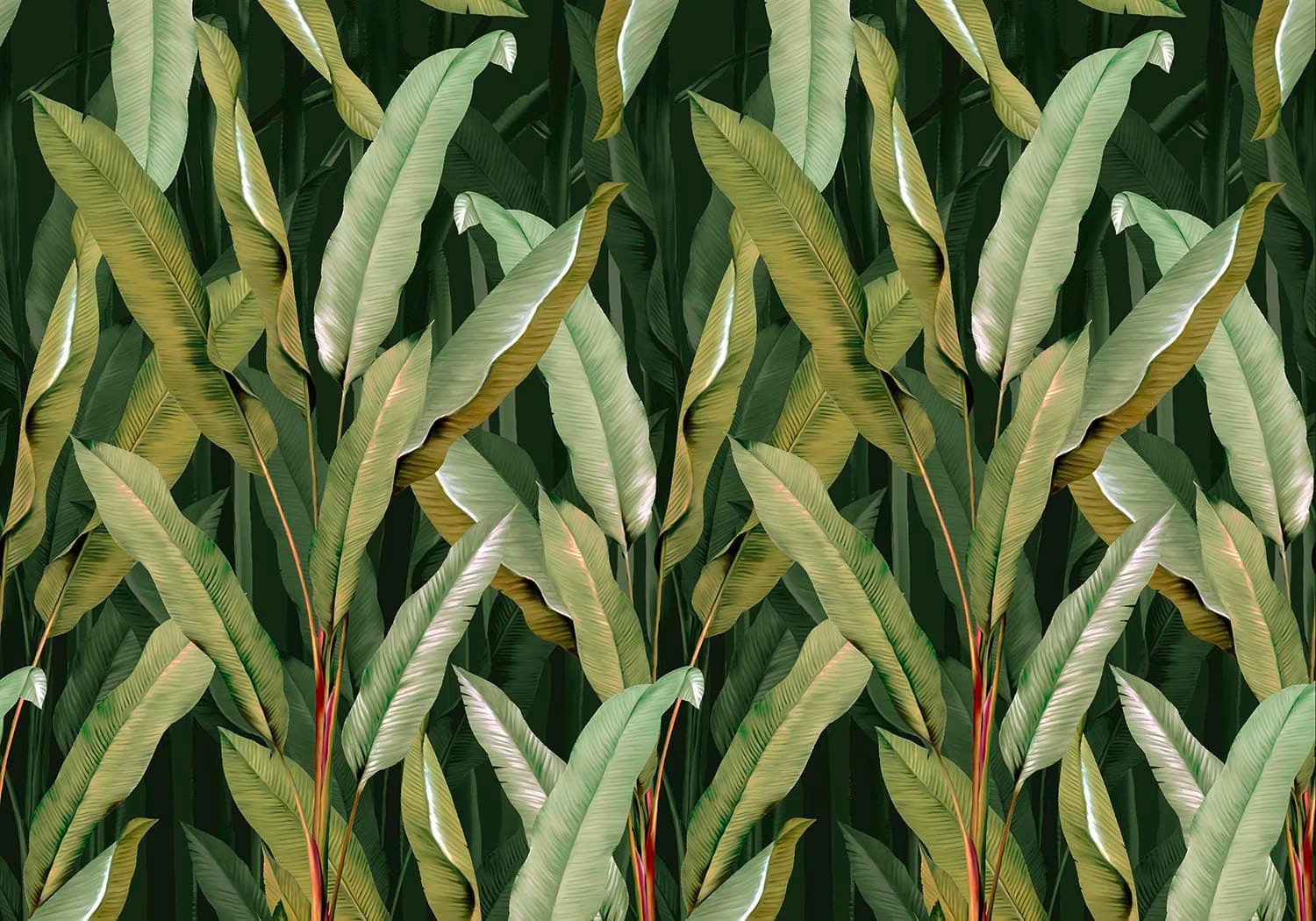 Banana Leaf Green Bespoke Mural
