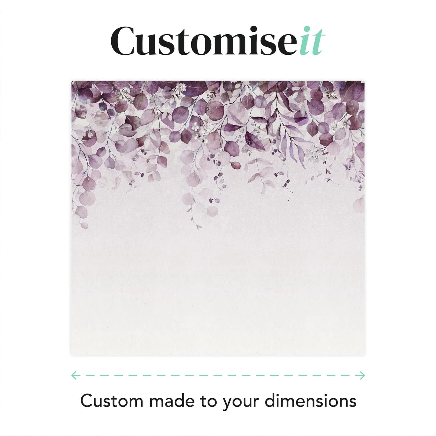 Botanical Cascade Purple Bespoke Mural