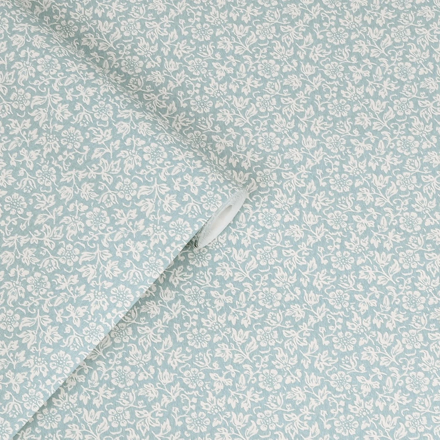 Laura Ashley Sweet Alyssum Pale Seaspray Blue Wallpaper