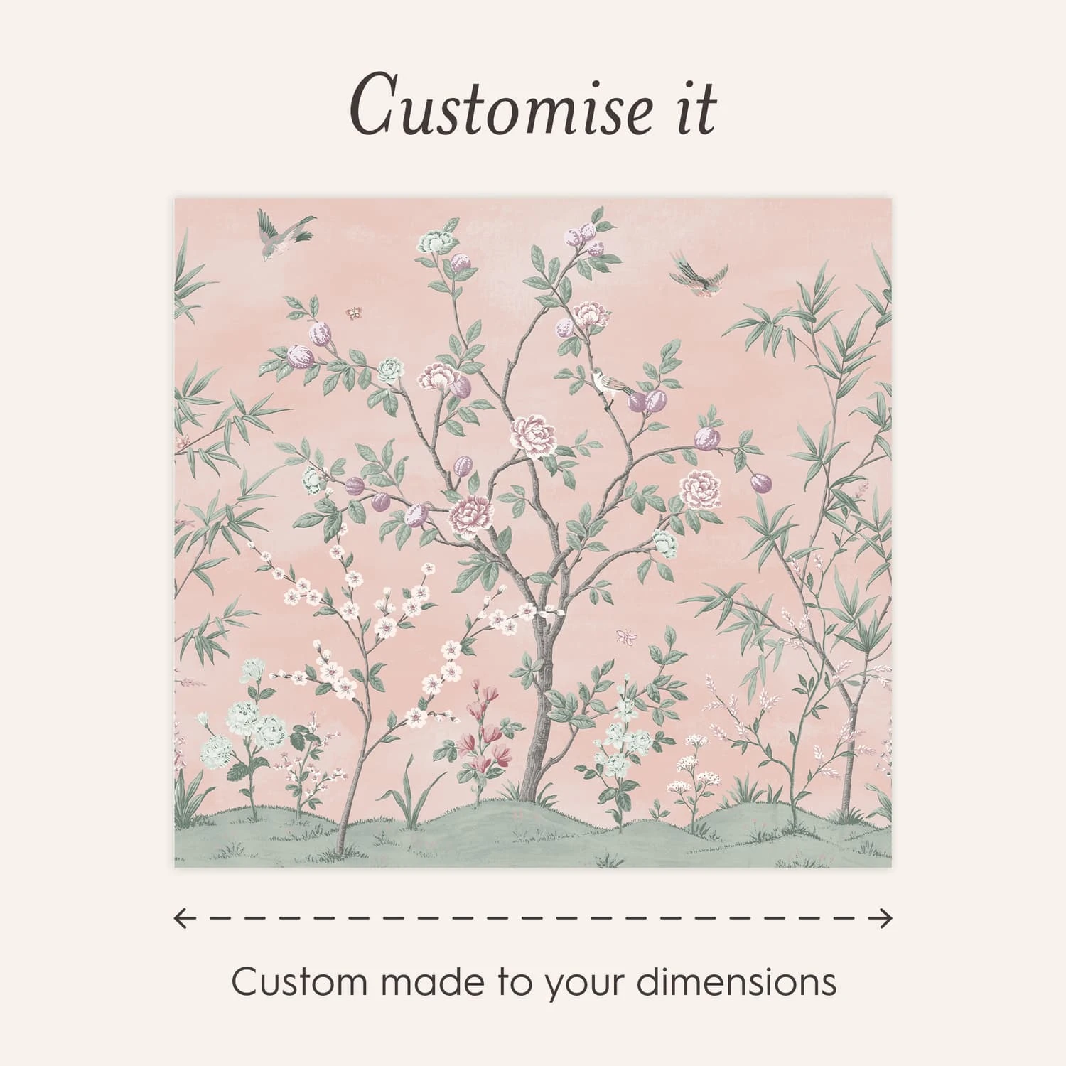 Laura Ashley Eglantine Pink Bespoke Mural