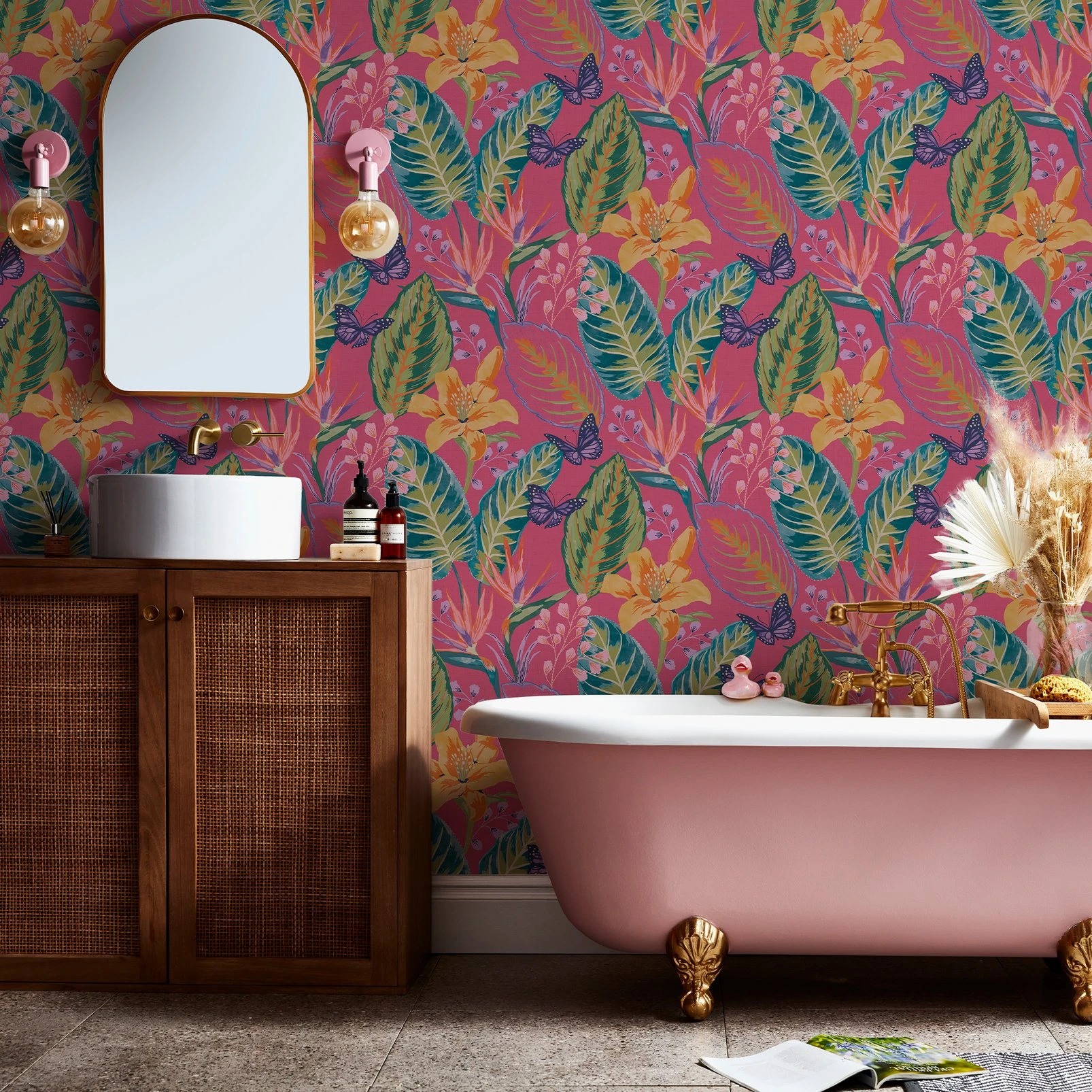 Eden Hot Pink Wallpaper - 122357_ROOMSET_01.jpg
