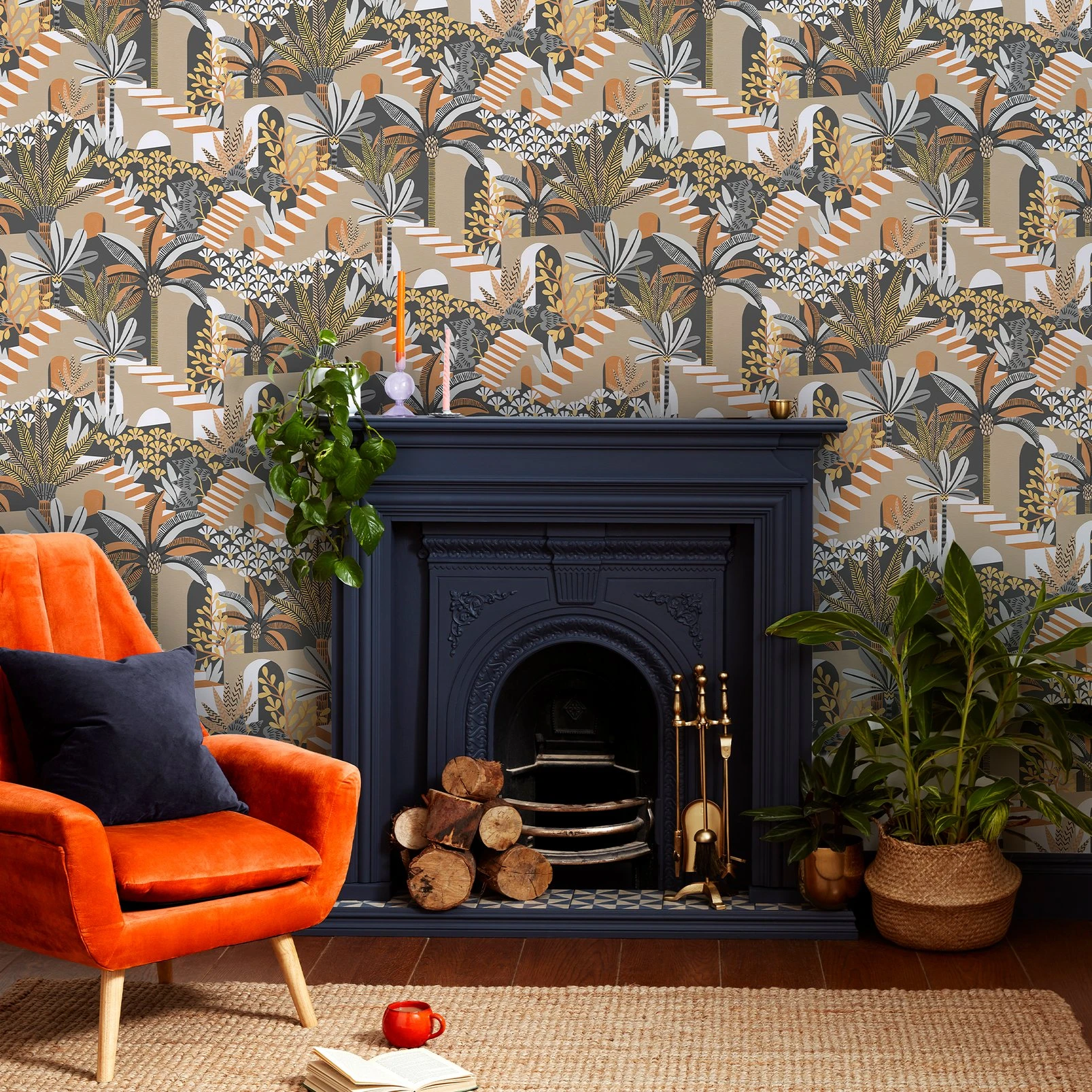 Vacay Ochre Wallpaper - 122363_ROOMSET_01.jpg