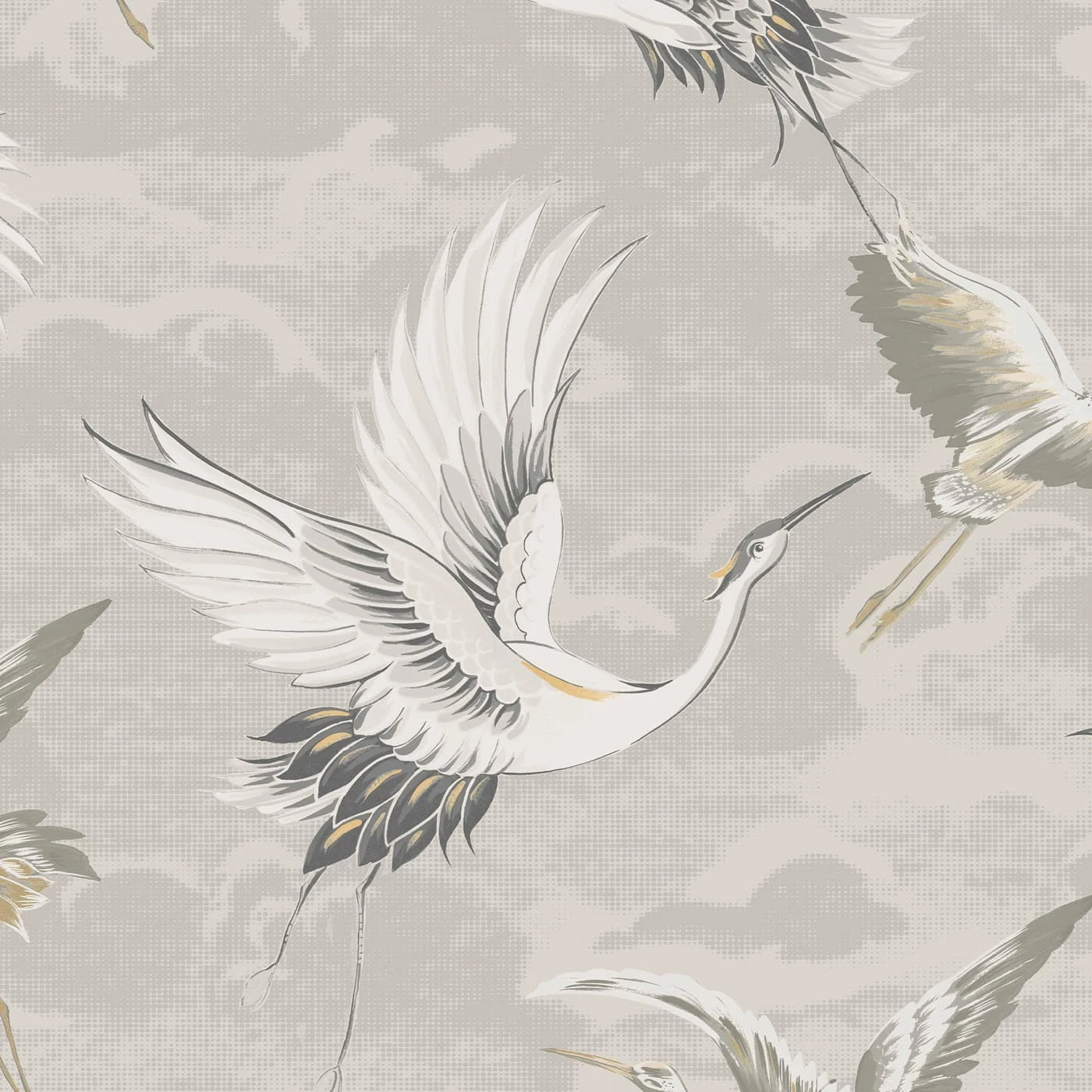 Kranes Neutral Wallpaper