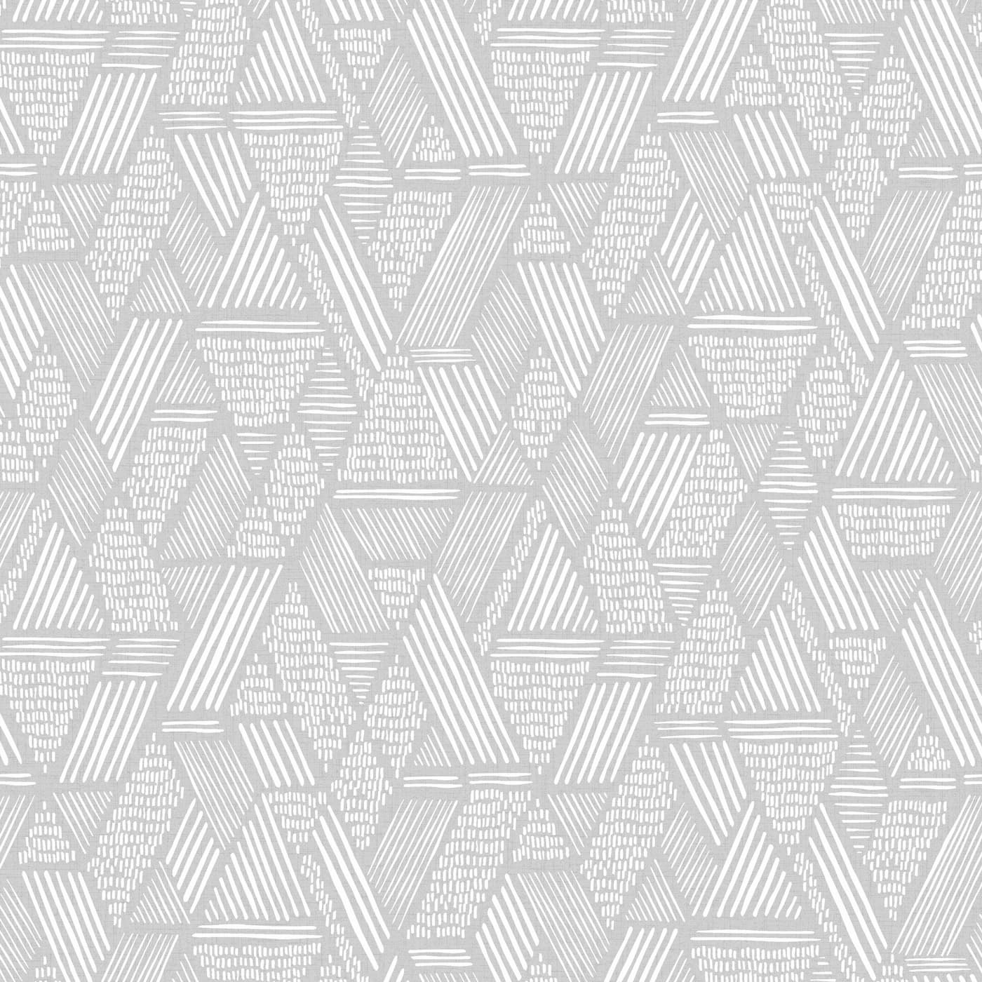 Ethnic Stitch Grey Wallpaper