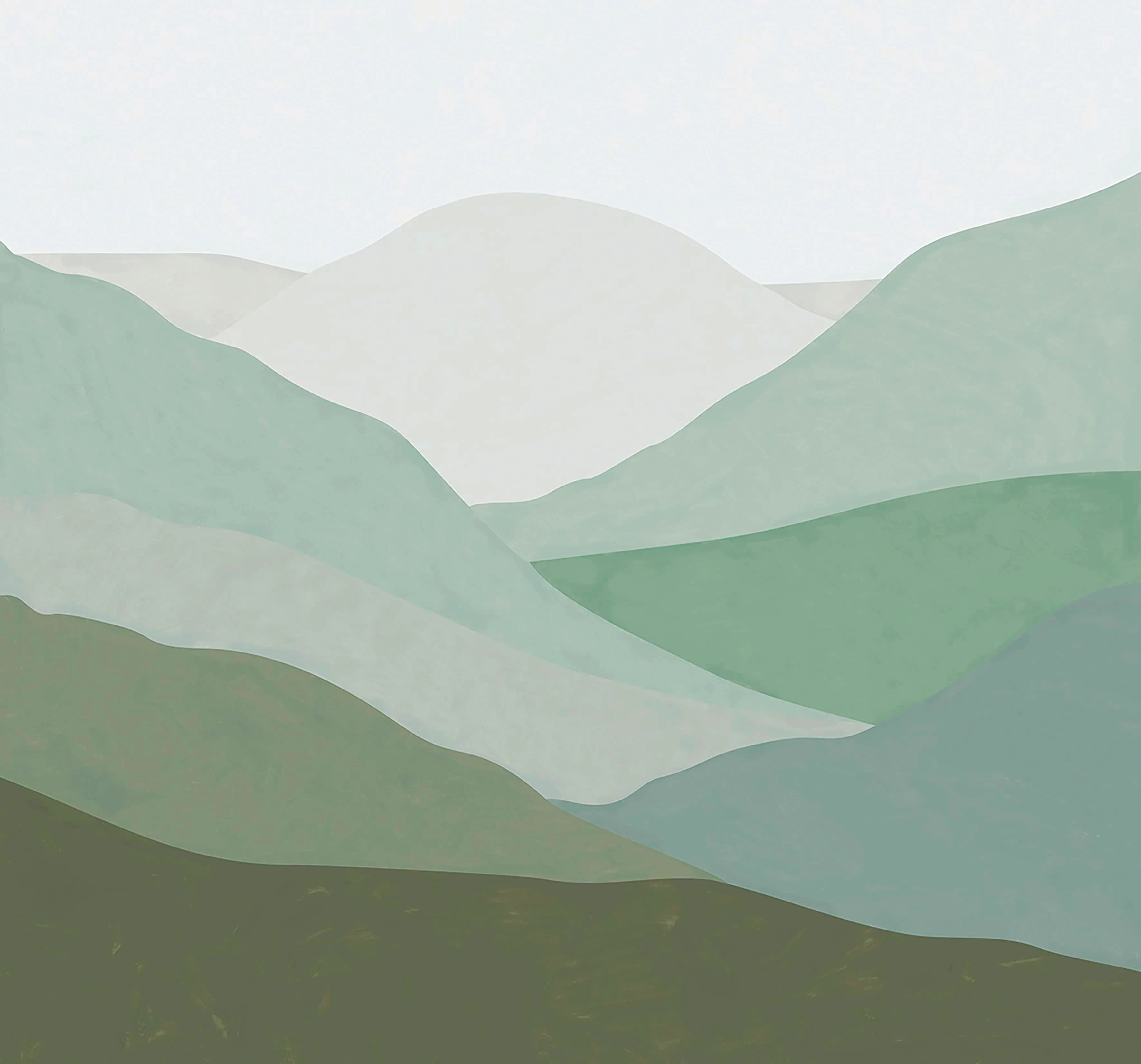 Beyond the Horizon Duck Egg Bespoke Mural