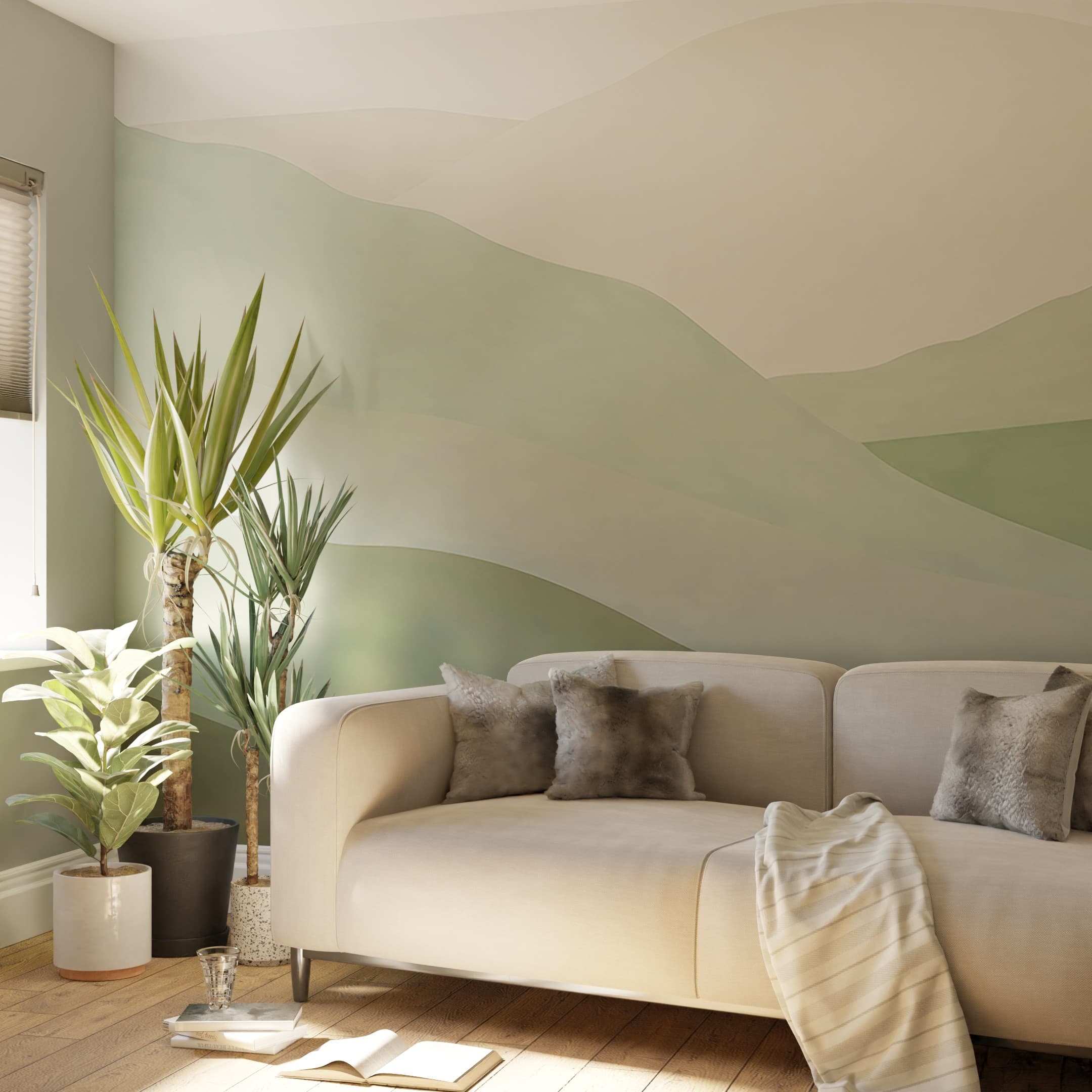 Beyond the Horizon Duck Egg Bespoke Mural
