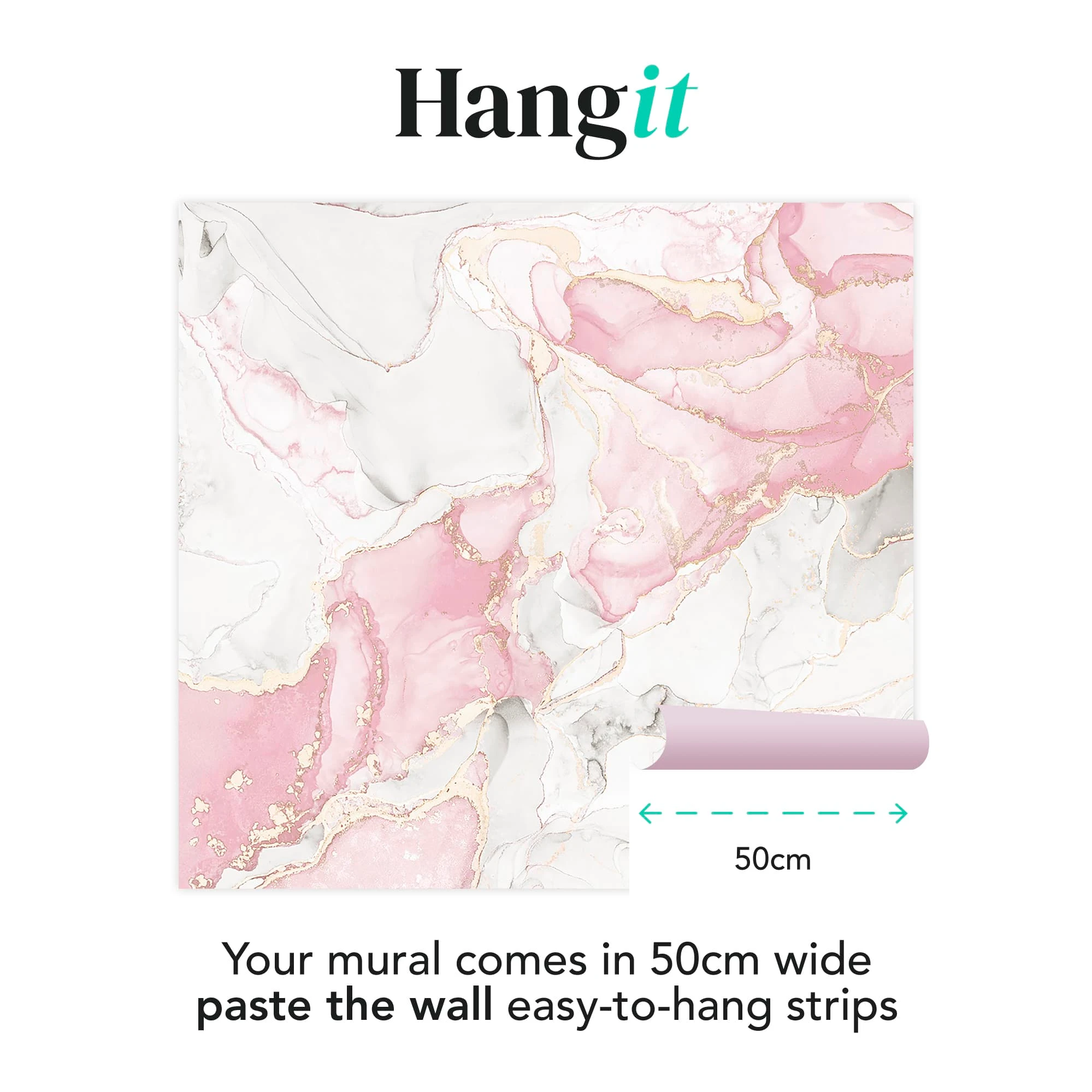 Agate Marble Pink Bespoke Mural