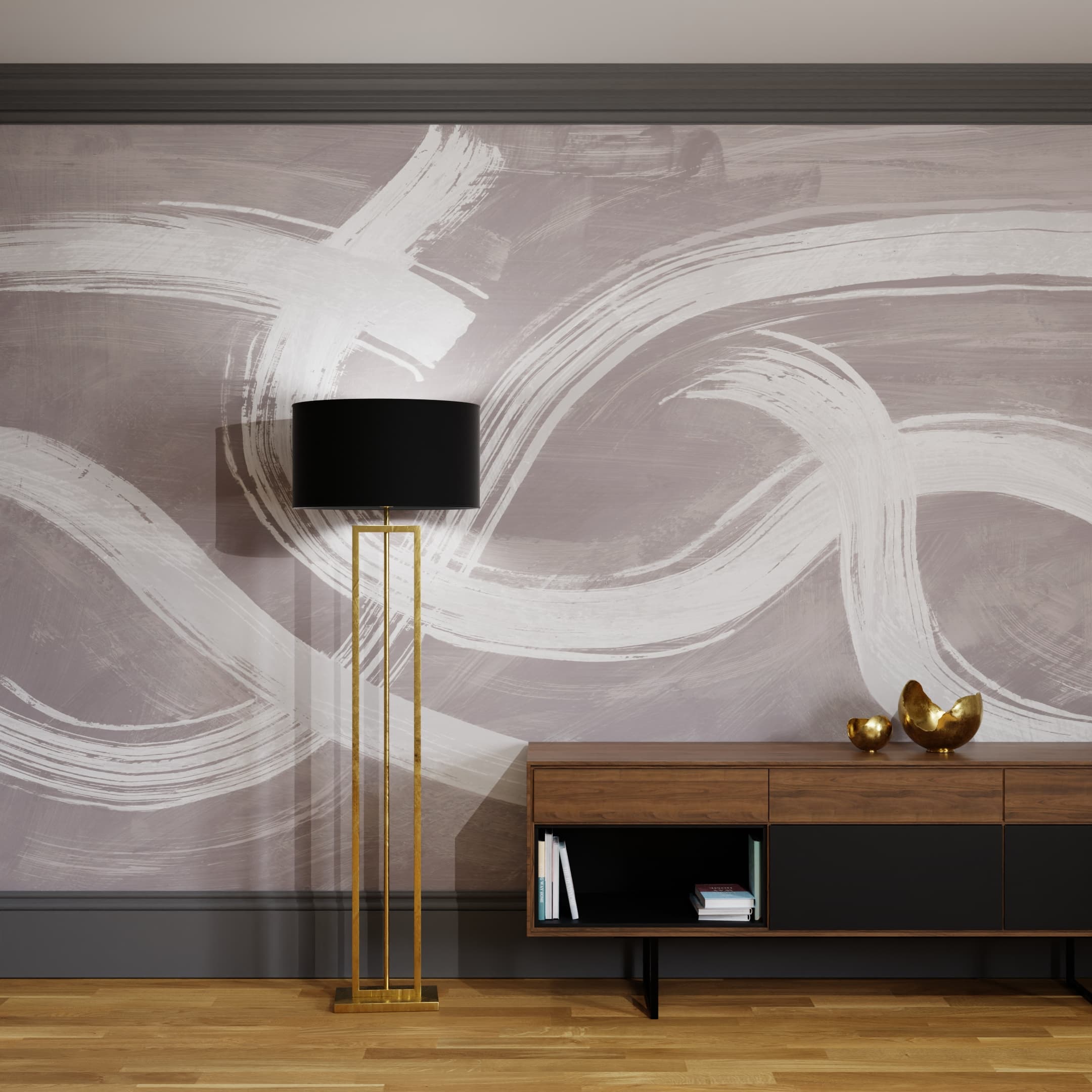 Expression Gray Bespoke Mural