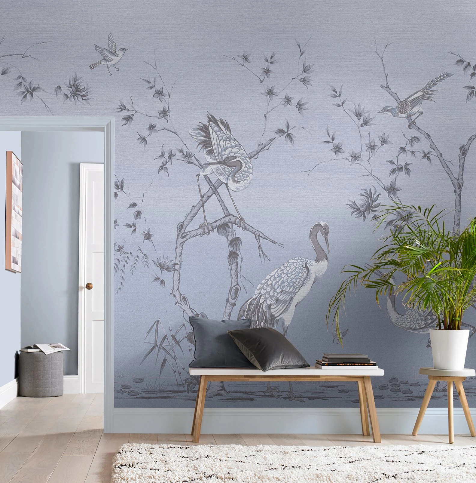 Grazing Cranes Sky Bespoke Mural - 124785_ROOMSET_01.jpg