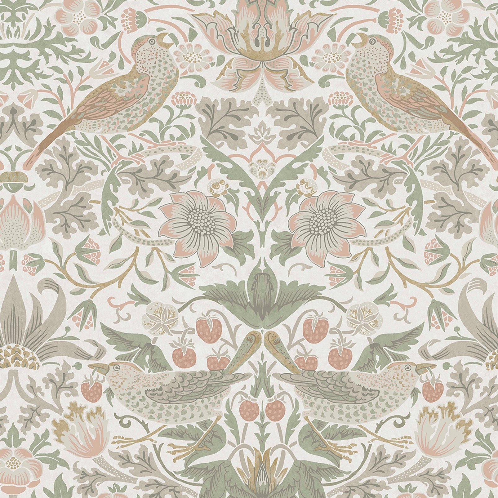 Strawberry Thief Sage & Pink Wallpaper - 124233_TILE_STRAWBERRY THIEF PINK AND SAGE_01.jpg