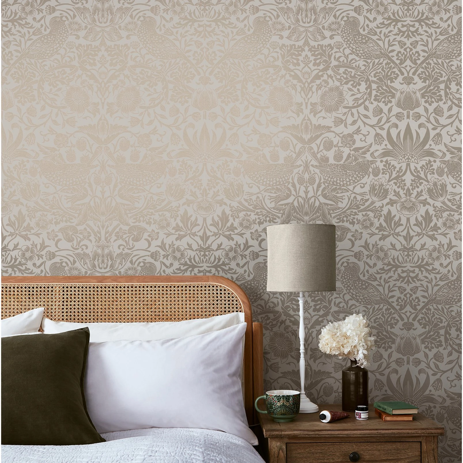 Strawberry Thief Fibrous Neutral Wallpaper - 124238_ROOMSET_STRAWBERRY THIEF FIBROUS NEUTRAL_01.jpg