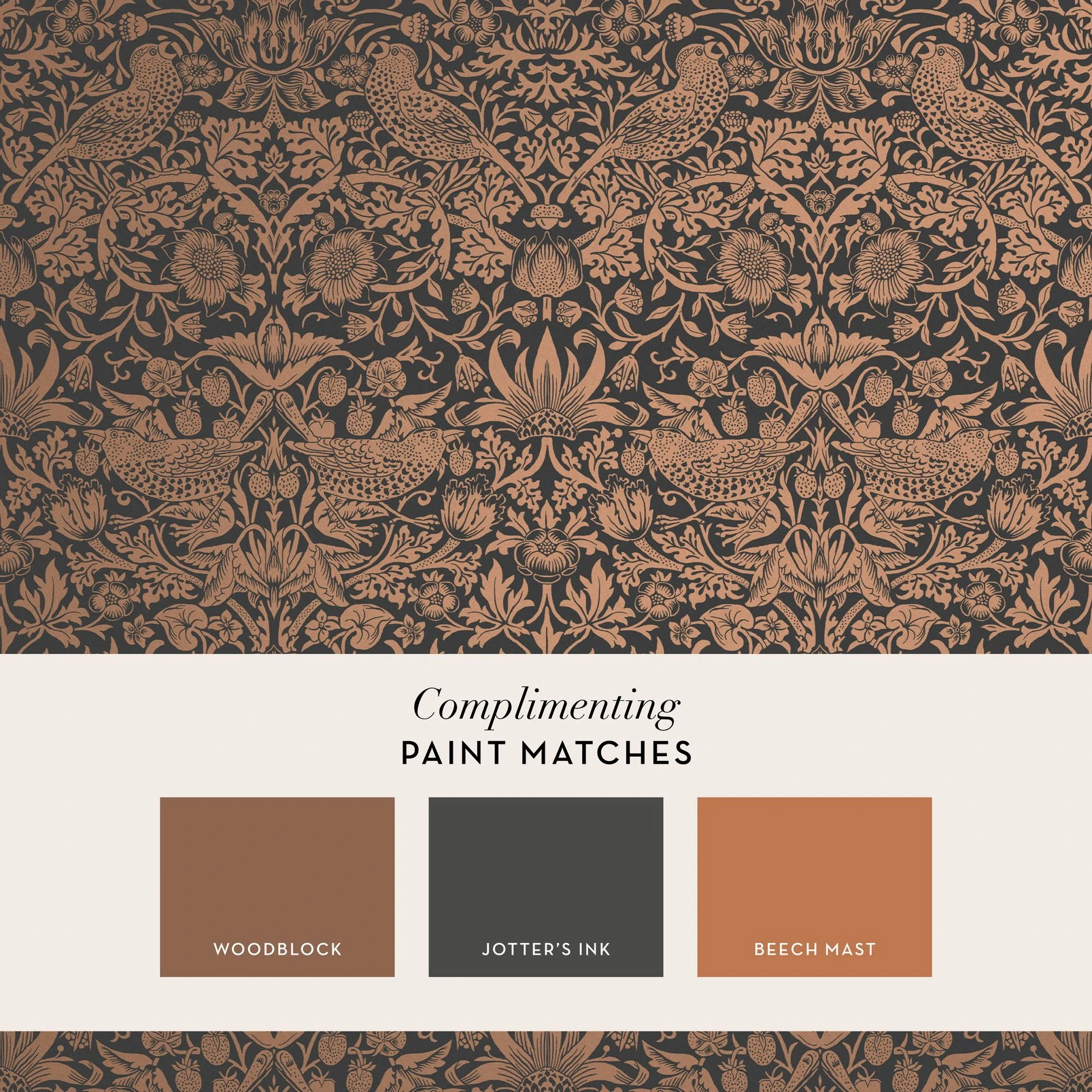 Strawberry Thief Fibrous Charcoal Wallpaper - 124236_FLATLAY_STRAWBERRY THIEF FIBROUS CHARCOAL_01.jpg