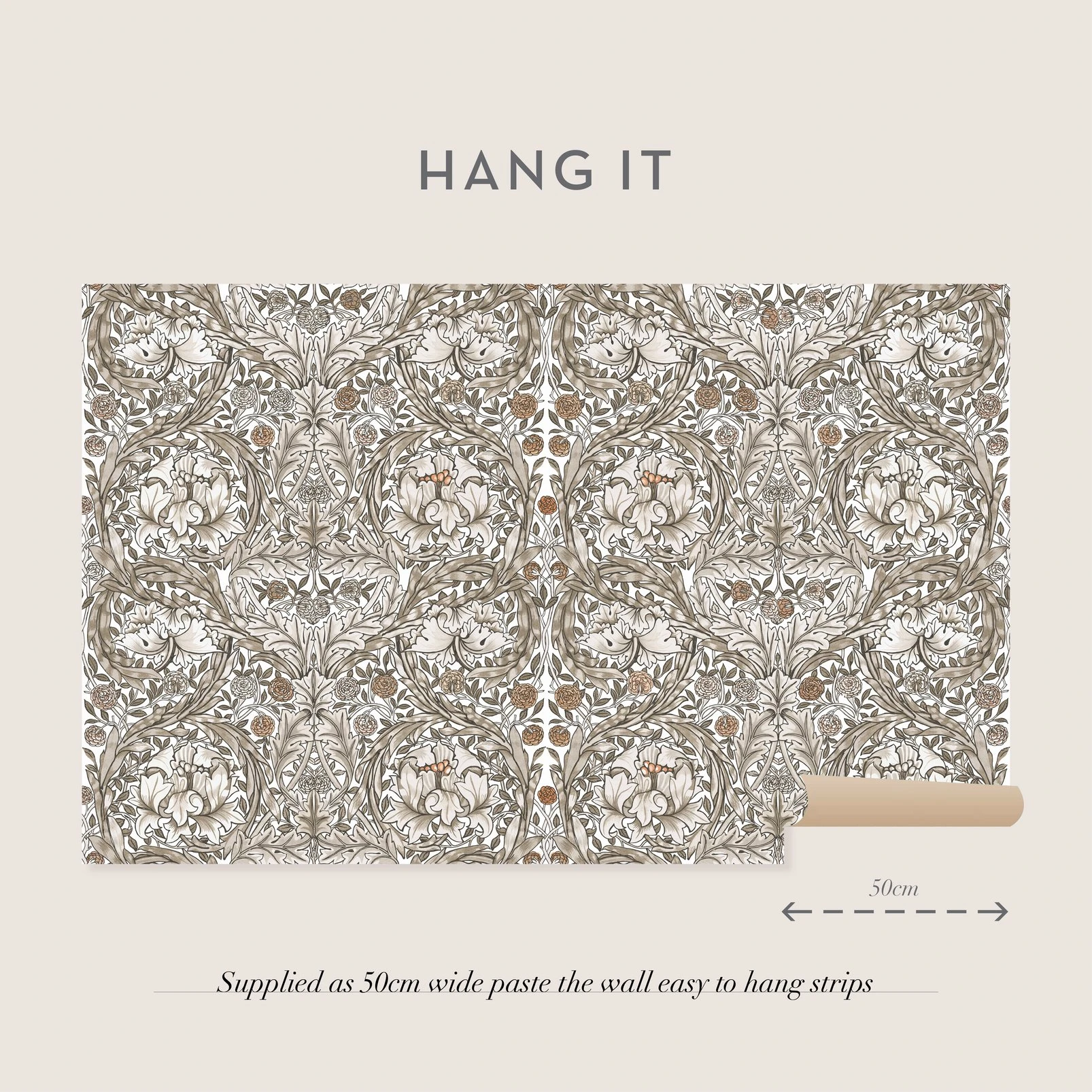African Marigold Neutral Bespoke Mural Matt - 125409_INFO_AFRICAN MARIGOLD NEUTRAL MURAL_02.jpg