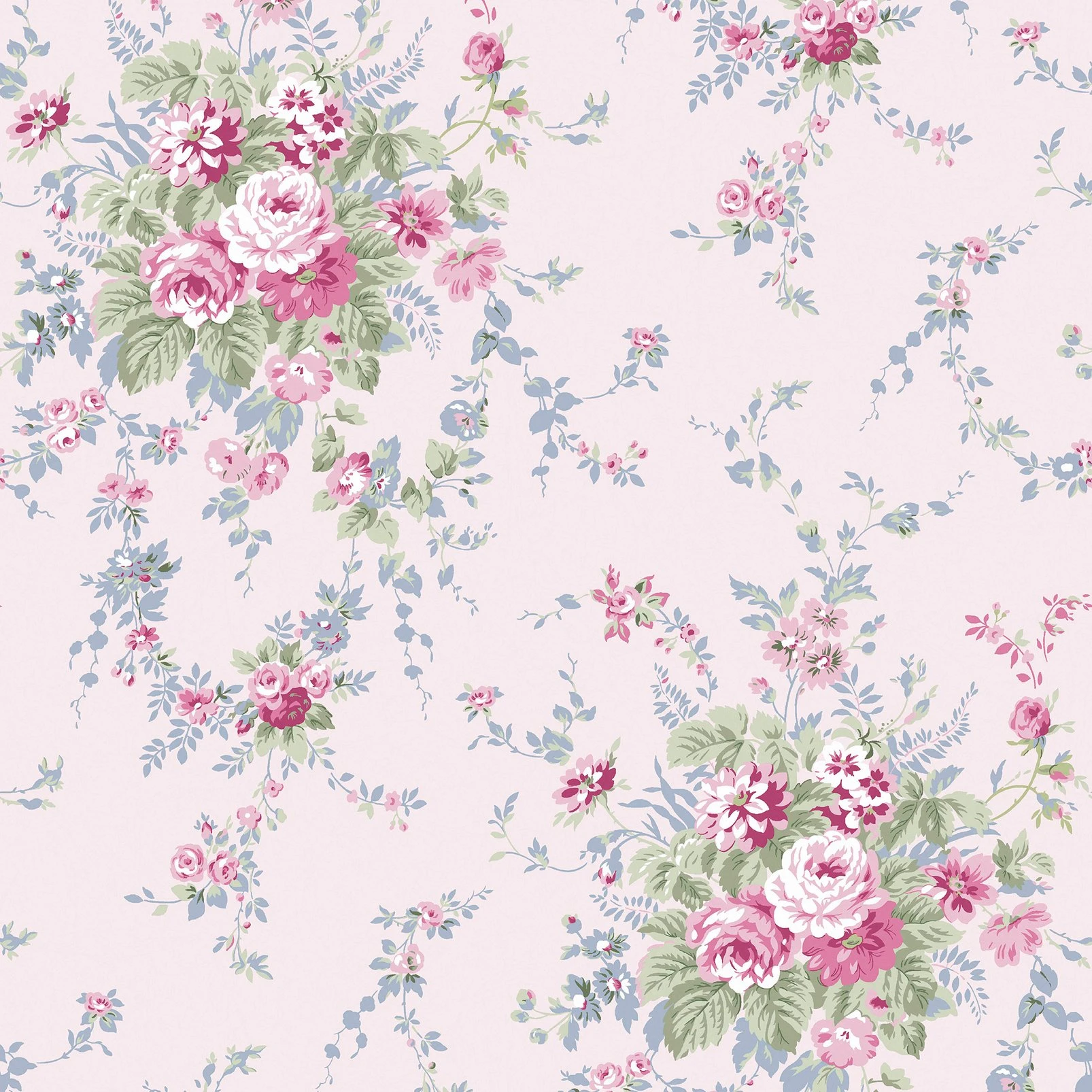 Garden Floral Pink Blue Wallpaper - 125127_TILE_GARDEN FLORAL PINK BLUE_01.jpg