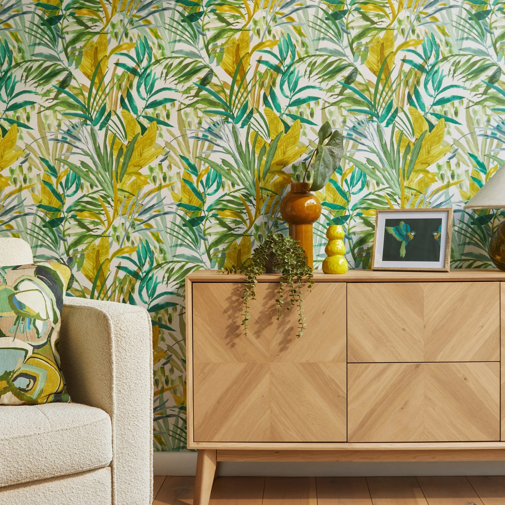 Next Wonderland Jungle Leaves Greens Wallpaper - 124905_ROOMSET_WONDERLAND JUNGLE LEAVES GREENS_03.jpg