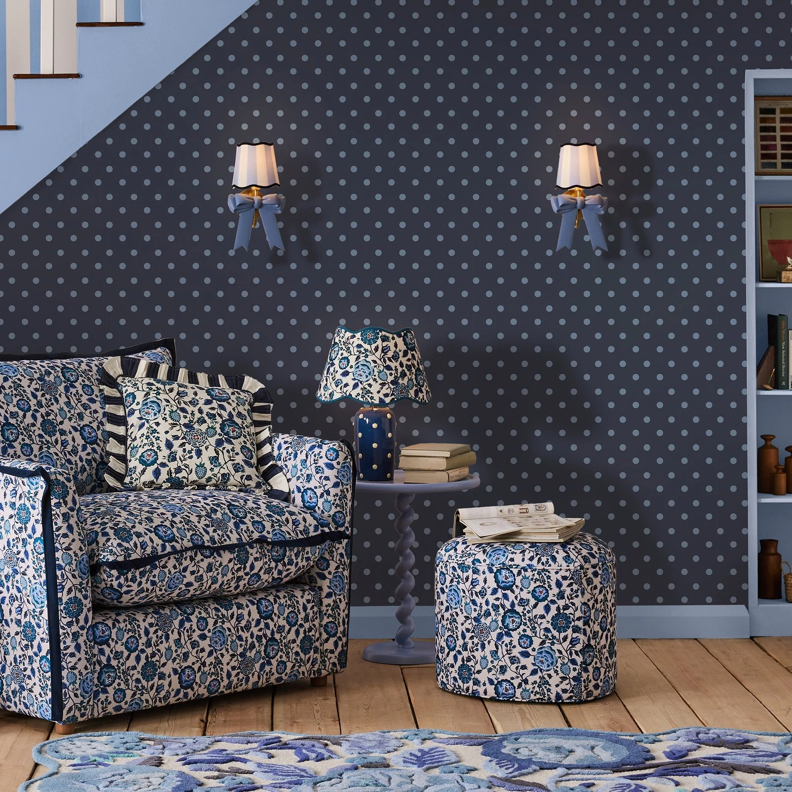 Cath Kidston Button Spot Navy Wallpaper - 125523_ROOMSET_BUTTON SPOT NAVY_01.jpg
