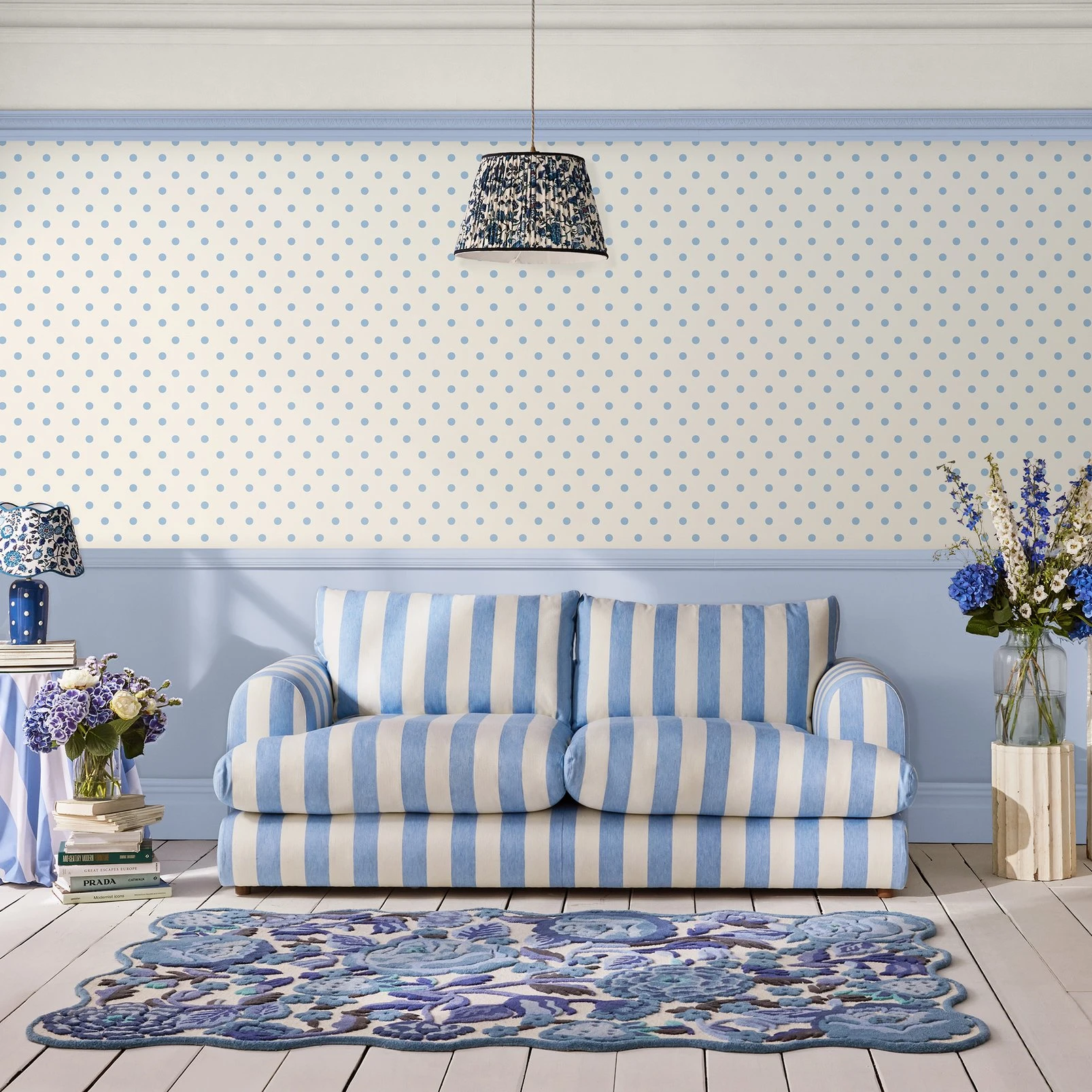 Cath Kidston Button Spot Blue Wallpaper - 125522_ROOMSET_BUTTON SPOT BLUE_01.jpg