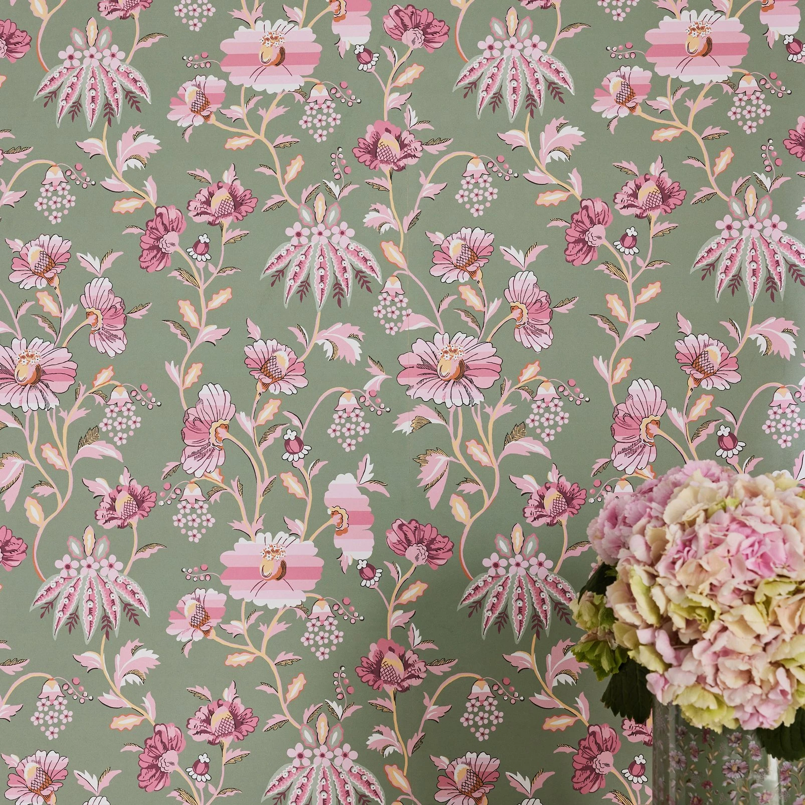 Cath Kidston Friendship Garden Sage Wallpaper - 125524_ROOMSET_FRIENDSHIP GARDEN SAGE_01.jpg