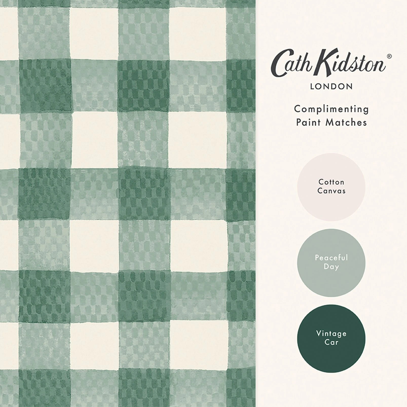 Cath Kidston Painted Gingham Green Wallpaper - 125516_FLATLAY_PAINTED GINGHAM GREEN_01.jpg