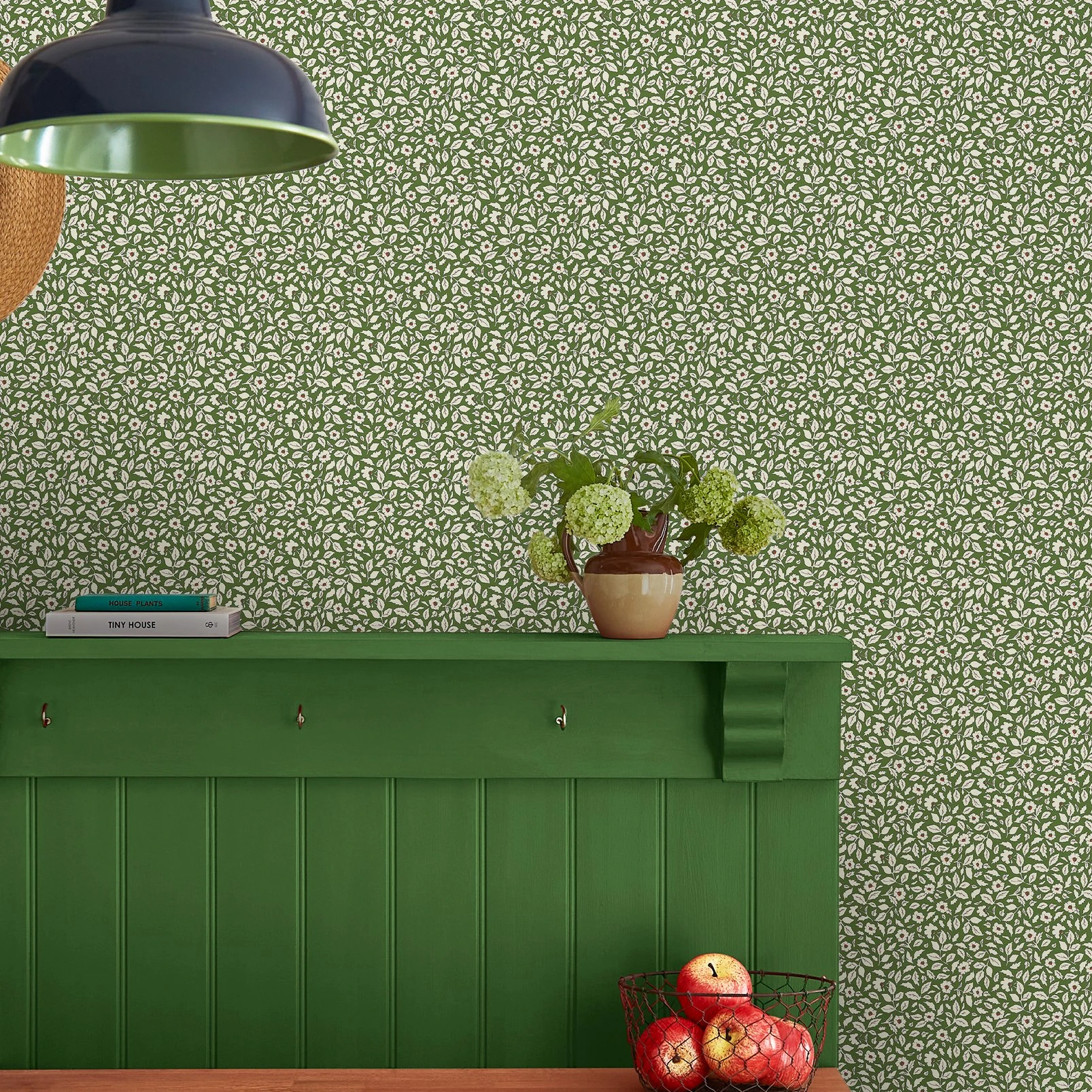 Joules Ditsy Floral Green Wallpaper - 128914_ROOMSET_DITSY FLORAL PRINT GREEN_01.jpg