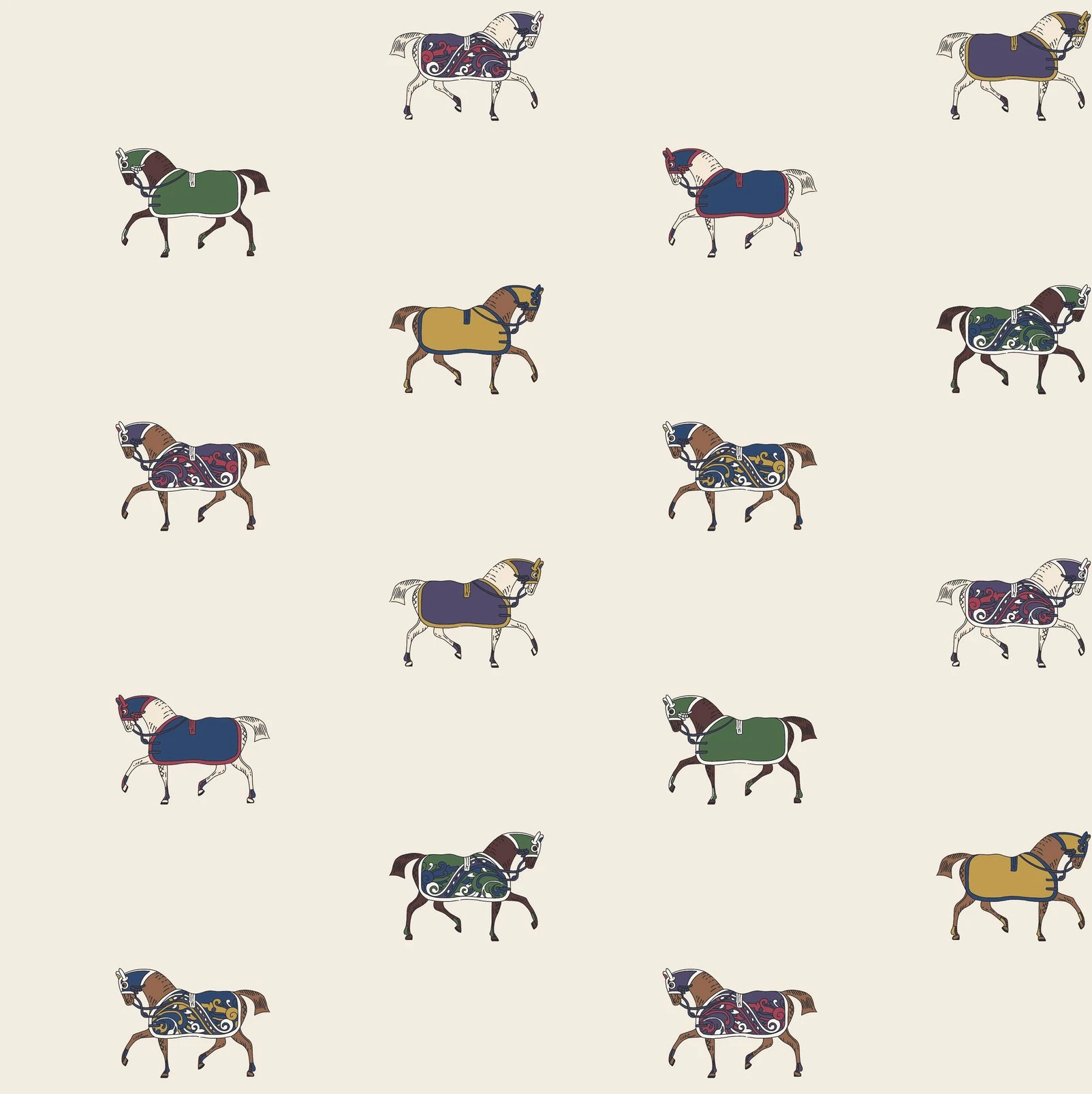 Joules Regal Horse Cream Wallpaper - 128905_TILE_REGAL HORSE PRINT CREAM_01.jpg