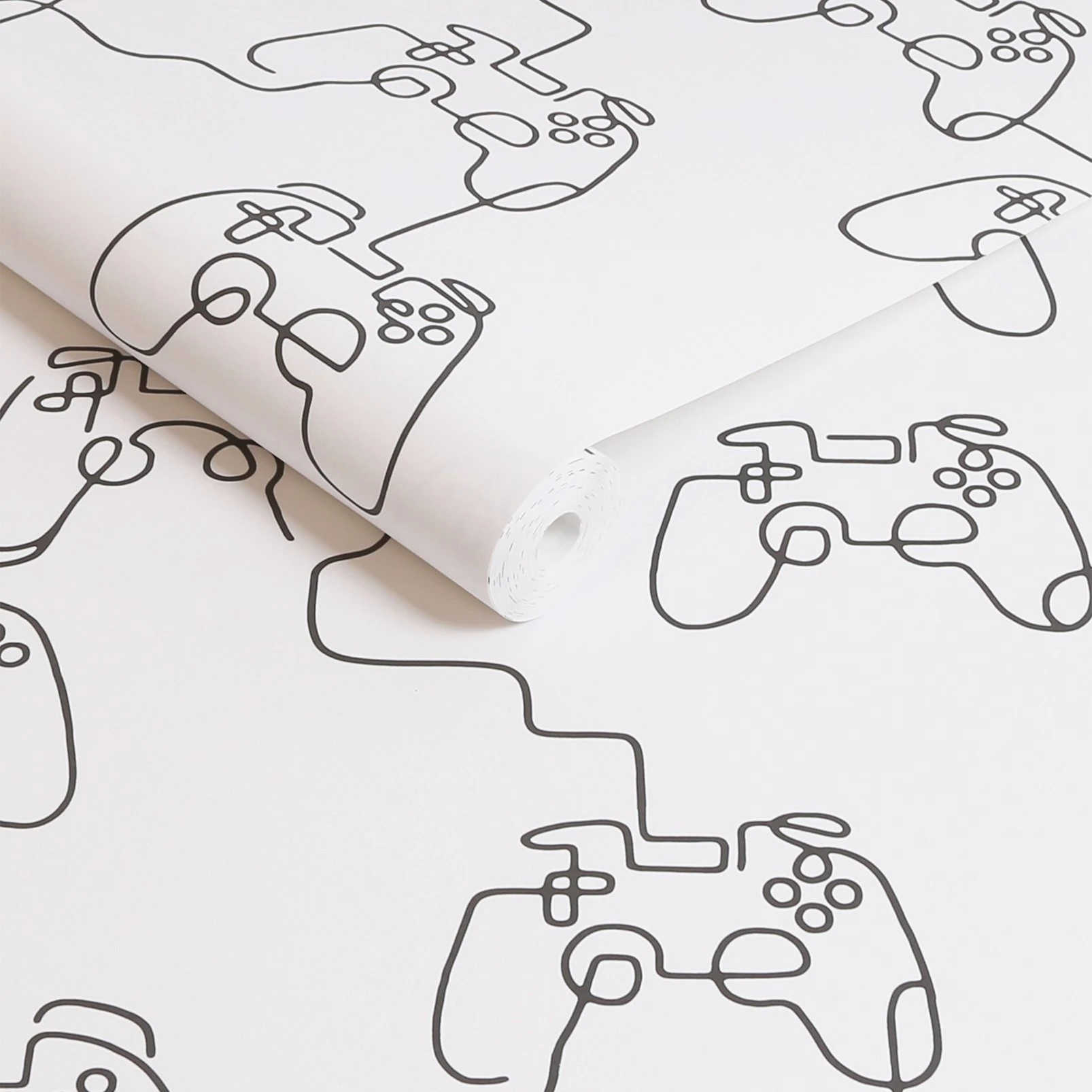 Next Gamer Doodle Black & White Wallpaper - 127711_ROLLSHOT_GAMER DOODLE BLACK AND WHITE_01.jpg