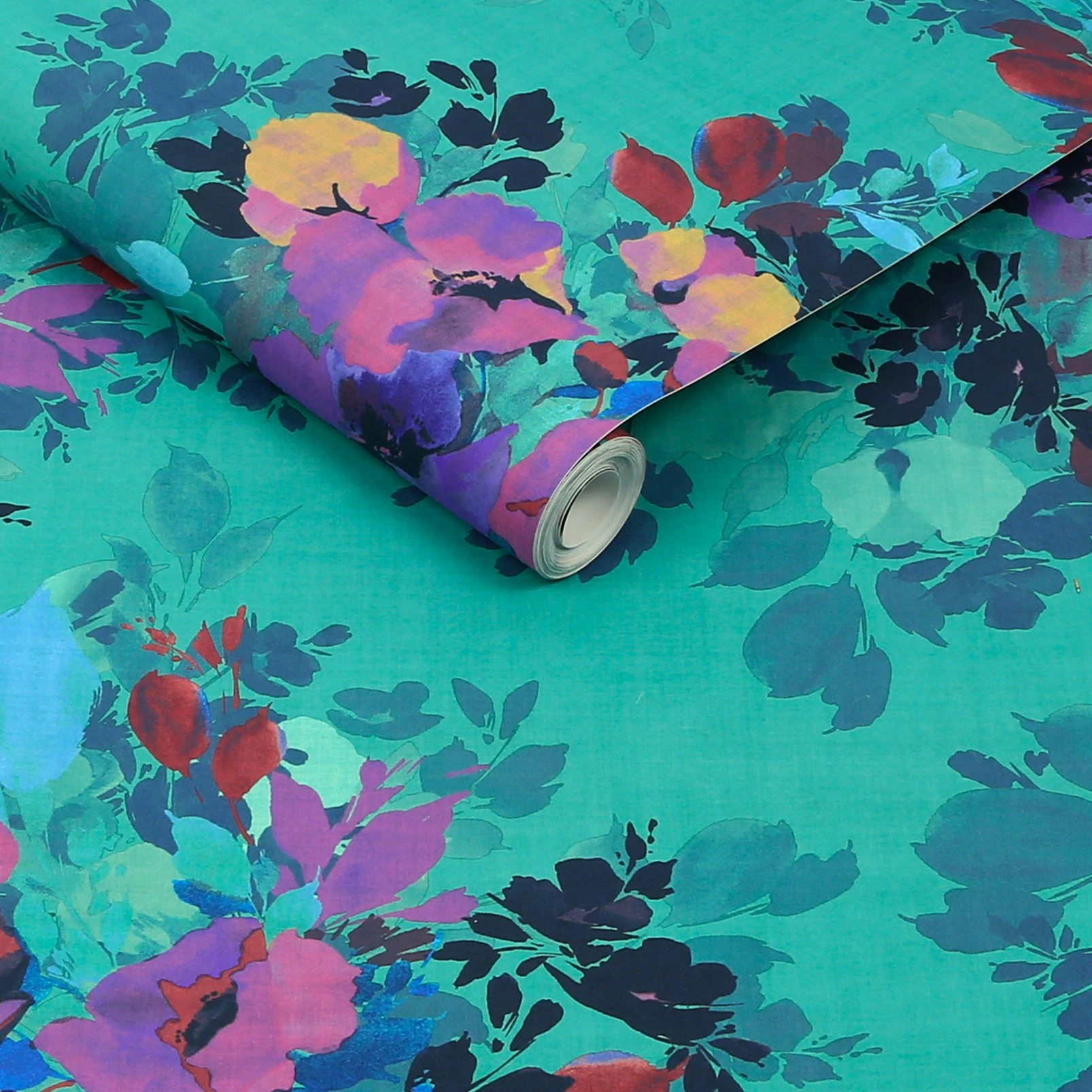 Nicole Miller Botanic Peel & Stick Teal Wallpaper - 127466_ROLLSHOT_BOTANIC TEAL_01.jpg