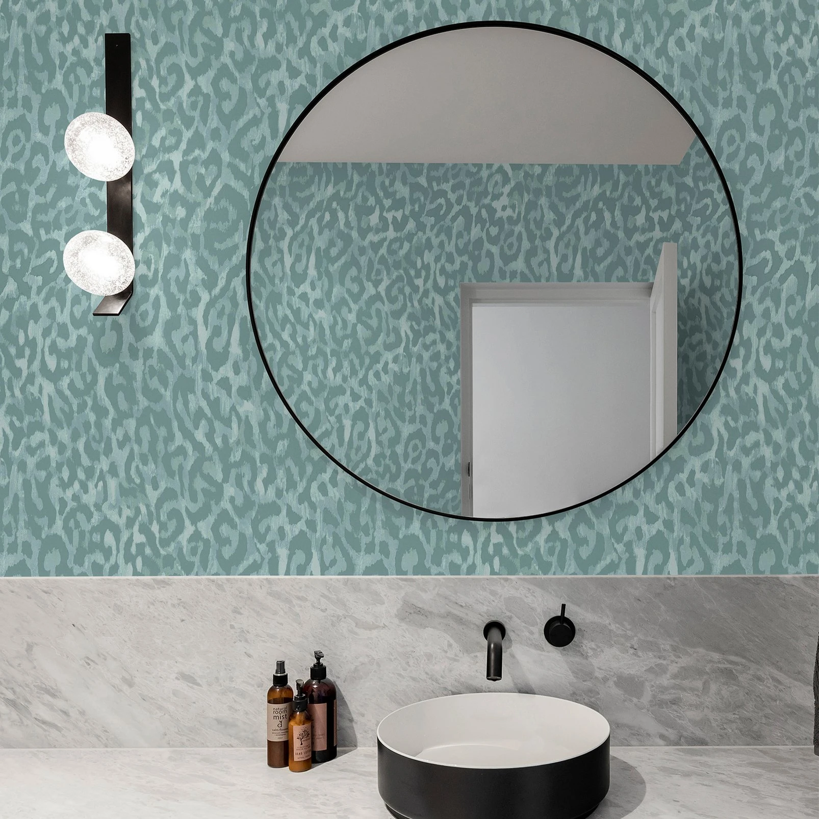 Nicole Miller Laid Back Leopard Peel & Stick Minted Wallpaper - 127461_ROOMSET_LAID BACK LEOPARD MINTED_01.jpg
