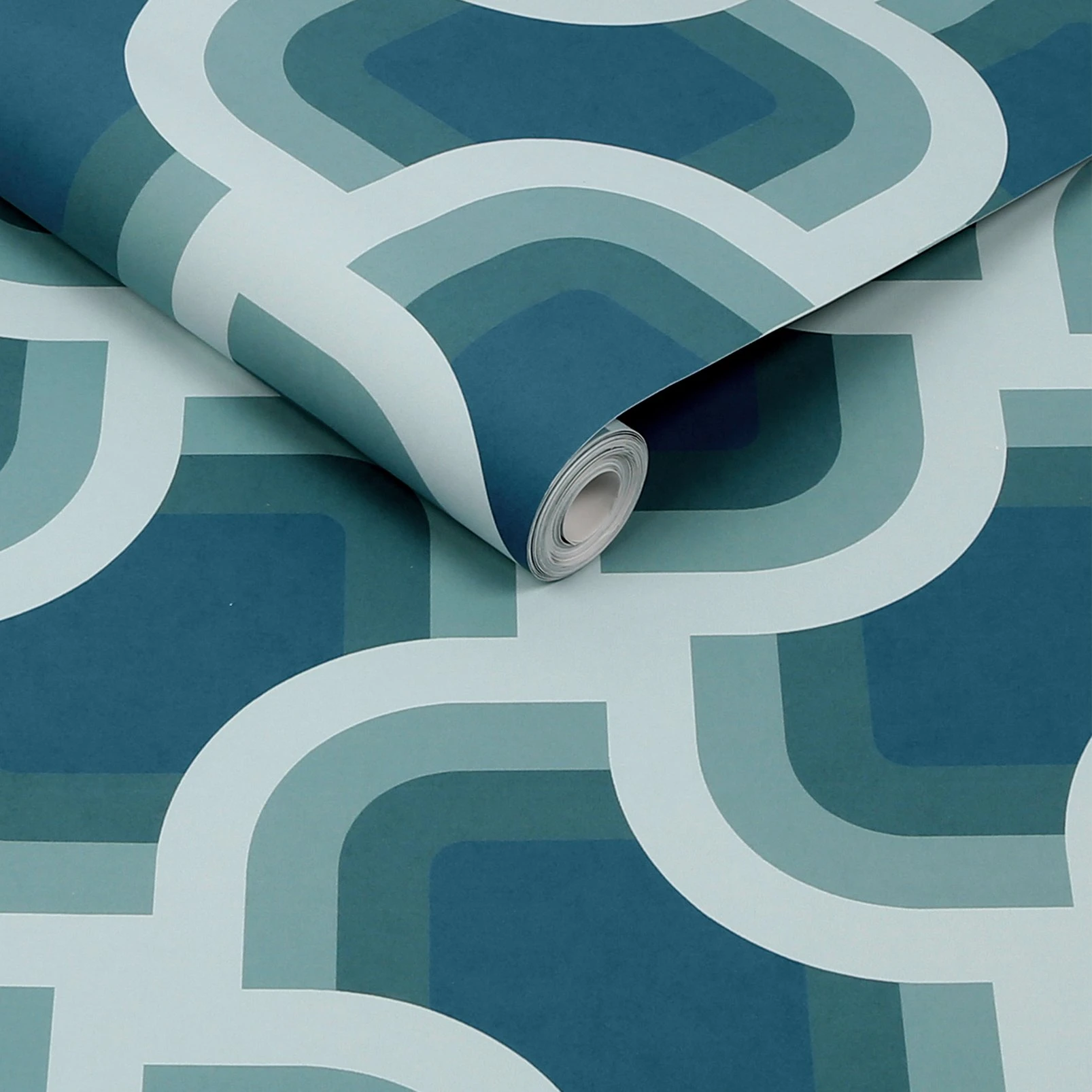 Nicole Miller Retro Geo Peel & Stick Peacock Blue Wallpaper - 127441_ROLLSHOT_RETRO GEO PEACOCK BLUE_01.jpg