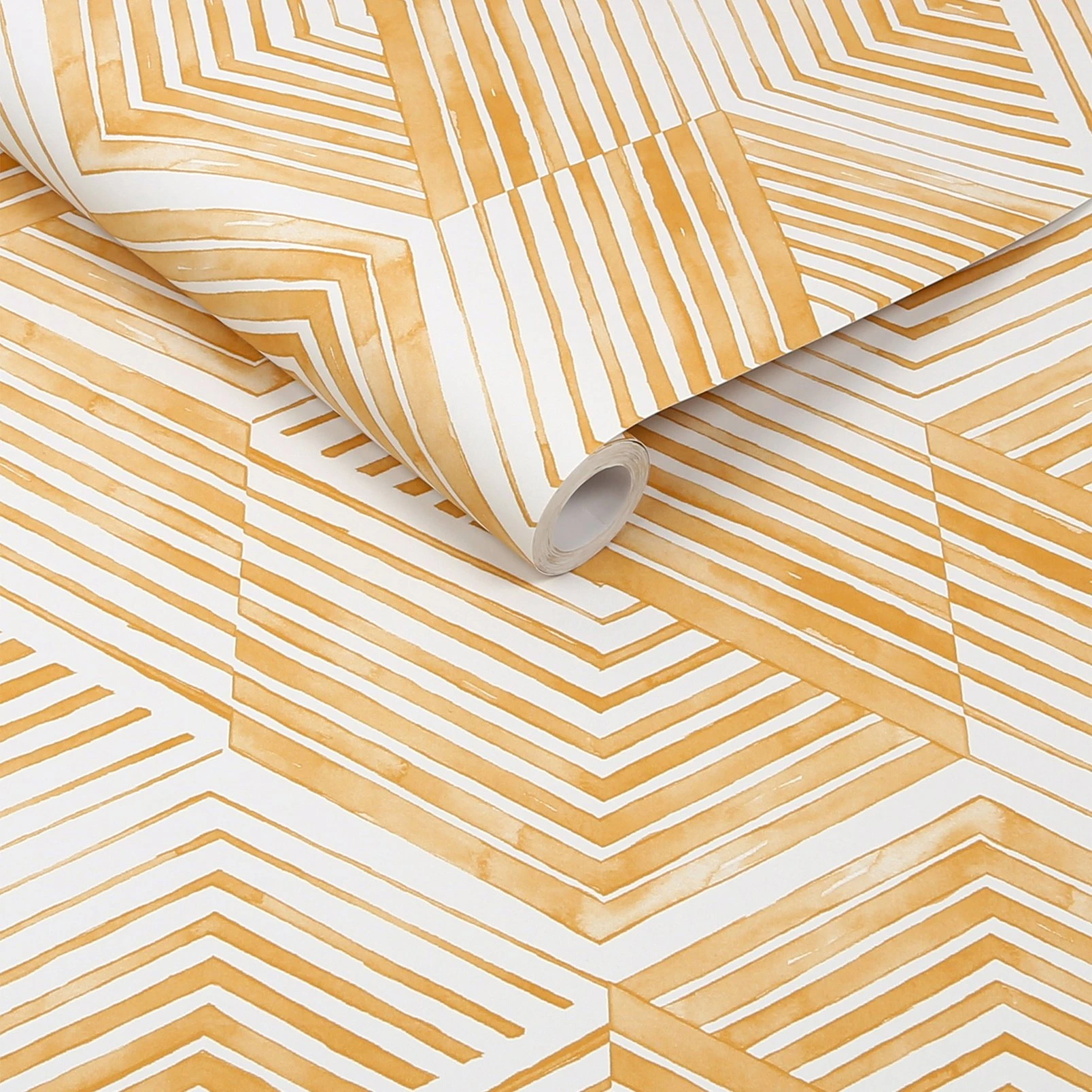 Nicole Miller Geo Movement Peel & Stick Turmeric Wallpaper - 127451_ROLLSHOT_GEO MOVEMENT TURMERIC_01.jpg