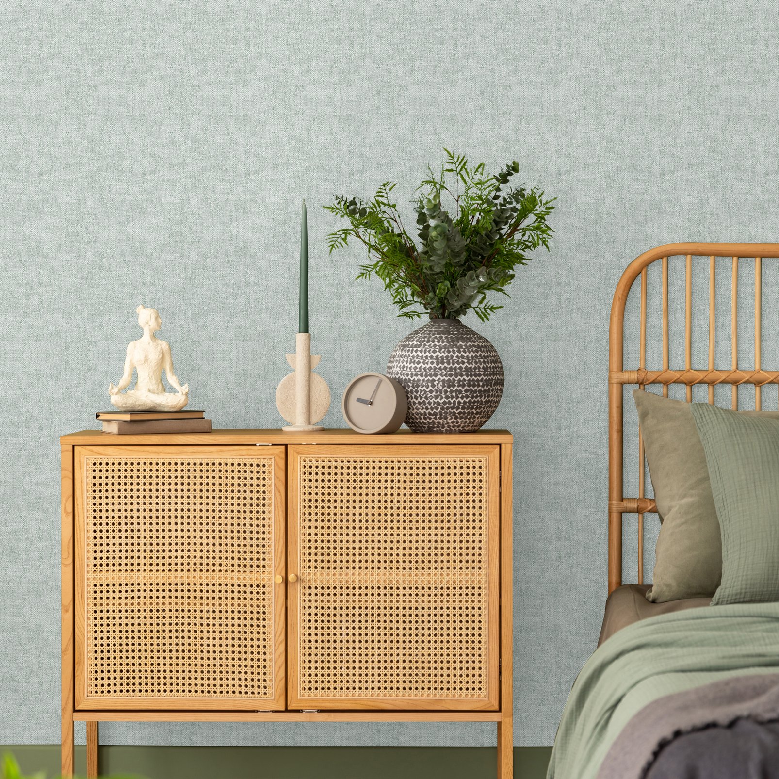 Caress Texture Green Wallpaper - 128169_ROOMSET_CARESS TEXTURE GREEN_01.jpg