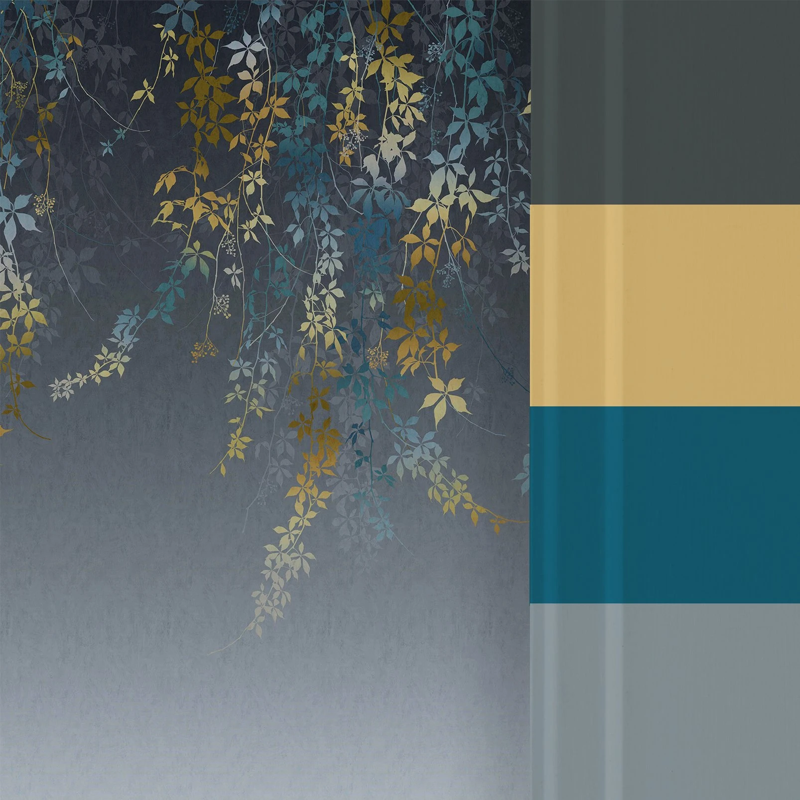 Virginia Creeper Indigo Bespoke Mural by Clarissa Hulse - 130015_FLATLAY_VIRGINIA CREEPER INDIGO_01.jpg