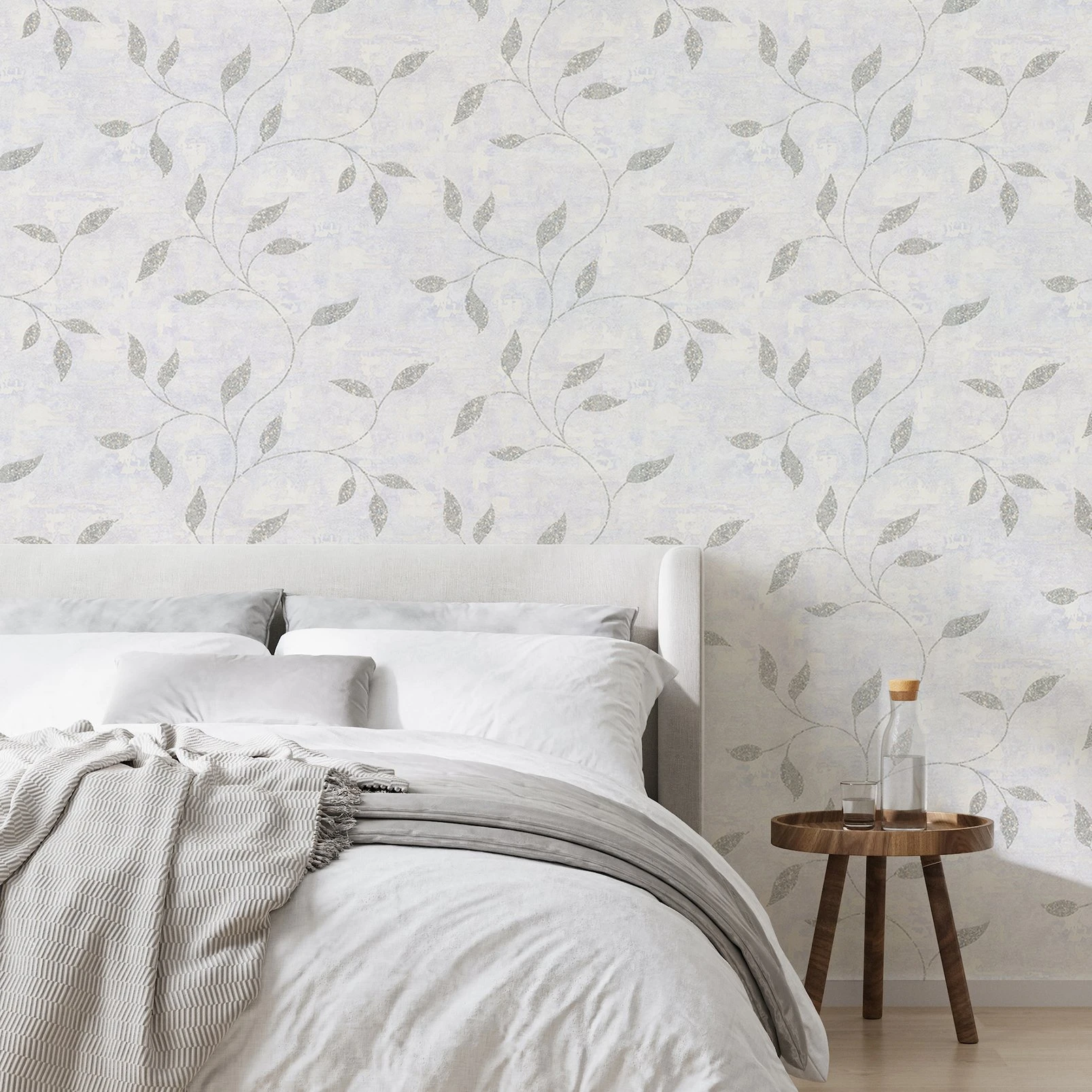 Ornamental Leaf Silver Wallpaper - 128811_ROOMSET_ORNAMENTAL LEAF SILVER_01.jpg