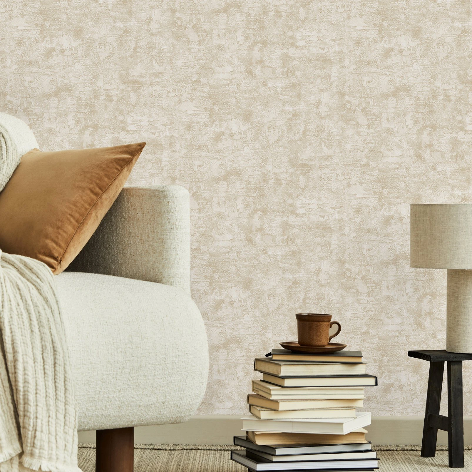 Ornamental Texture Cream Wallpaper - 128808_ROOMSET_ORNAMENTAL TEXTURE CREAM_01.jpg