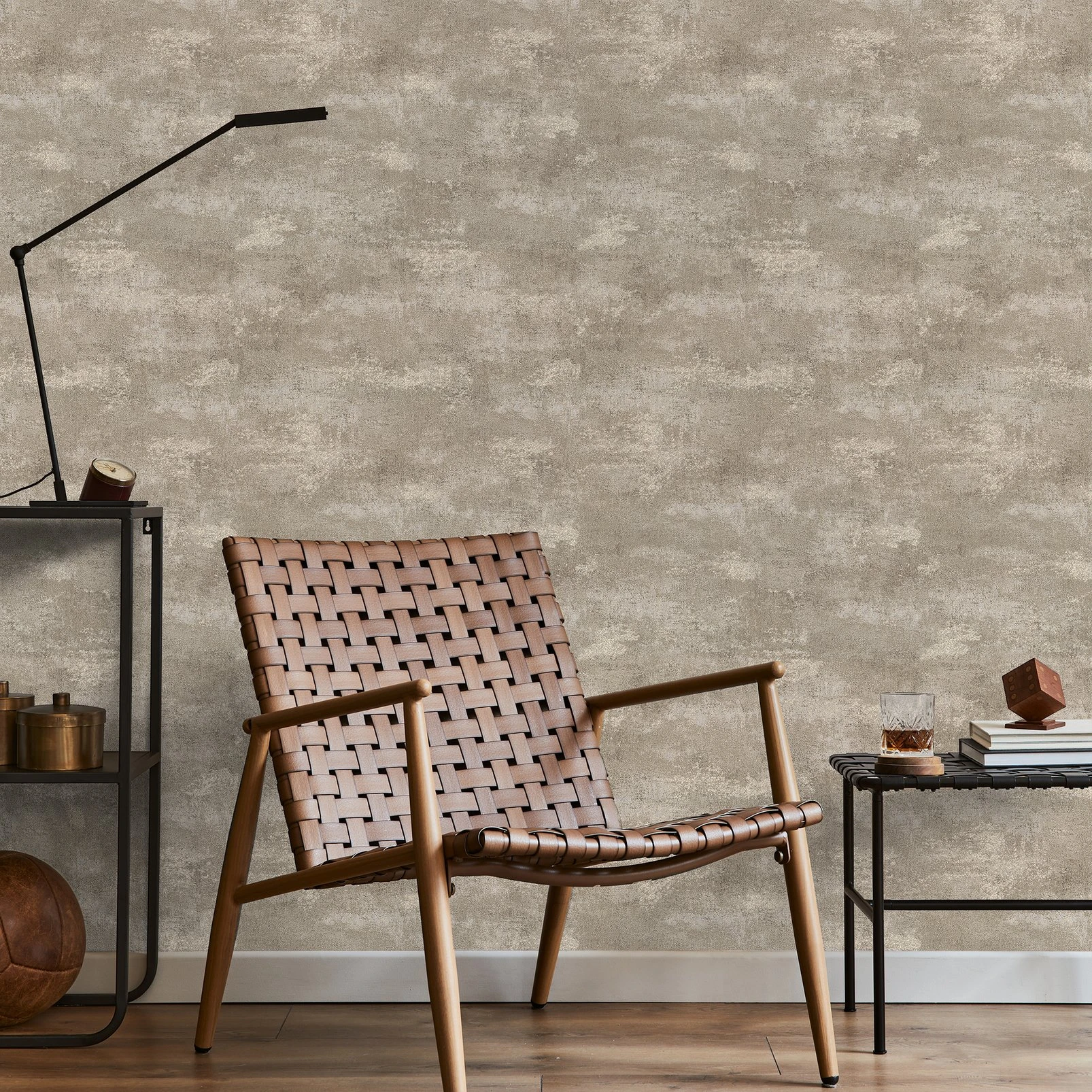 Urban Plaster Mocha Wallpaper - 128781_ROOMSET_URBAN PLASTER MOCHA_02.jpg