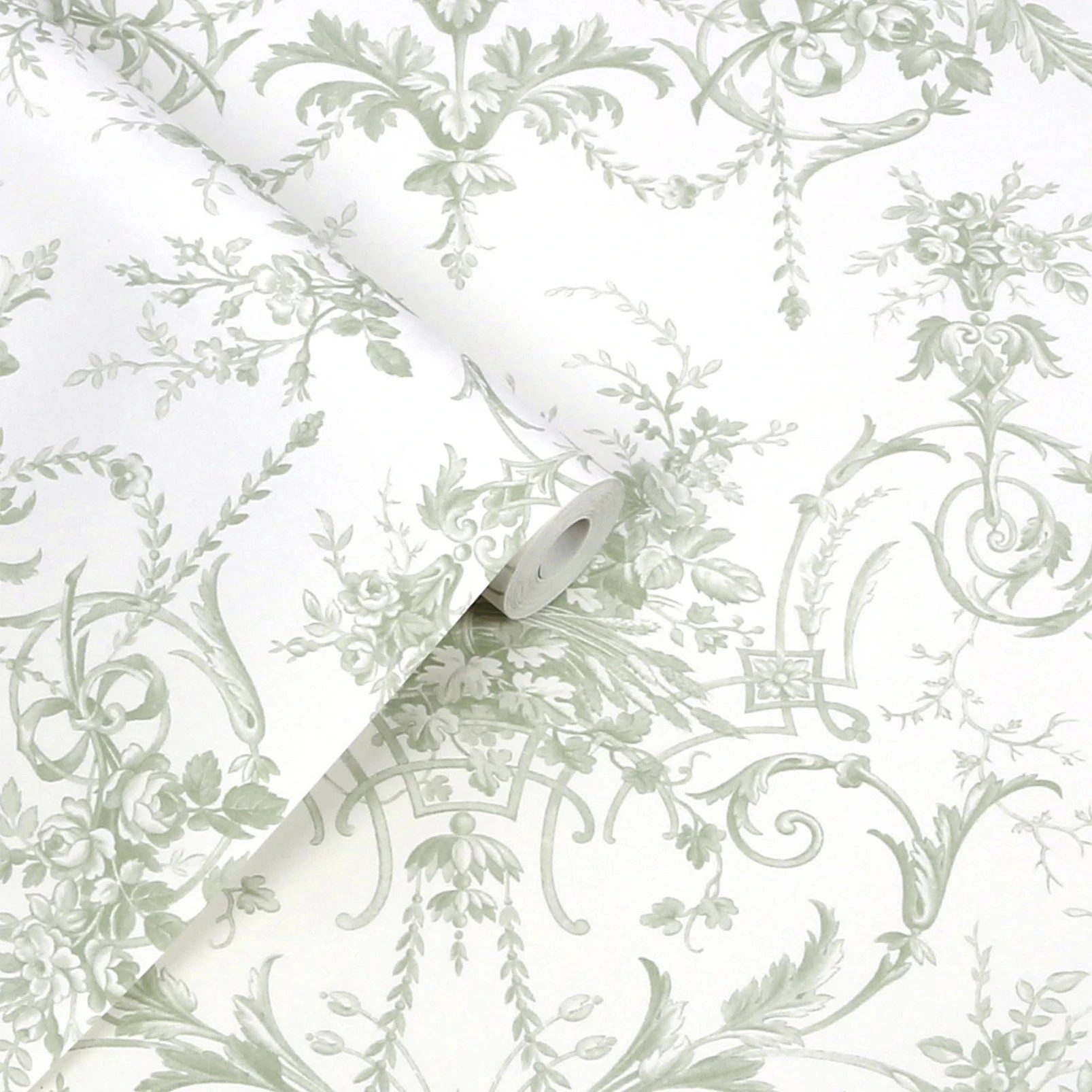 Laura Ashley Tuileries Sage Green Wallpaper - 130112_ROLLSHOT_TUILERIES SAGE GREEN_01.jpg