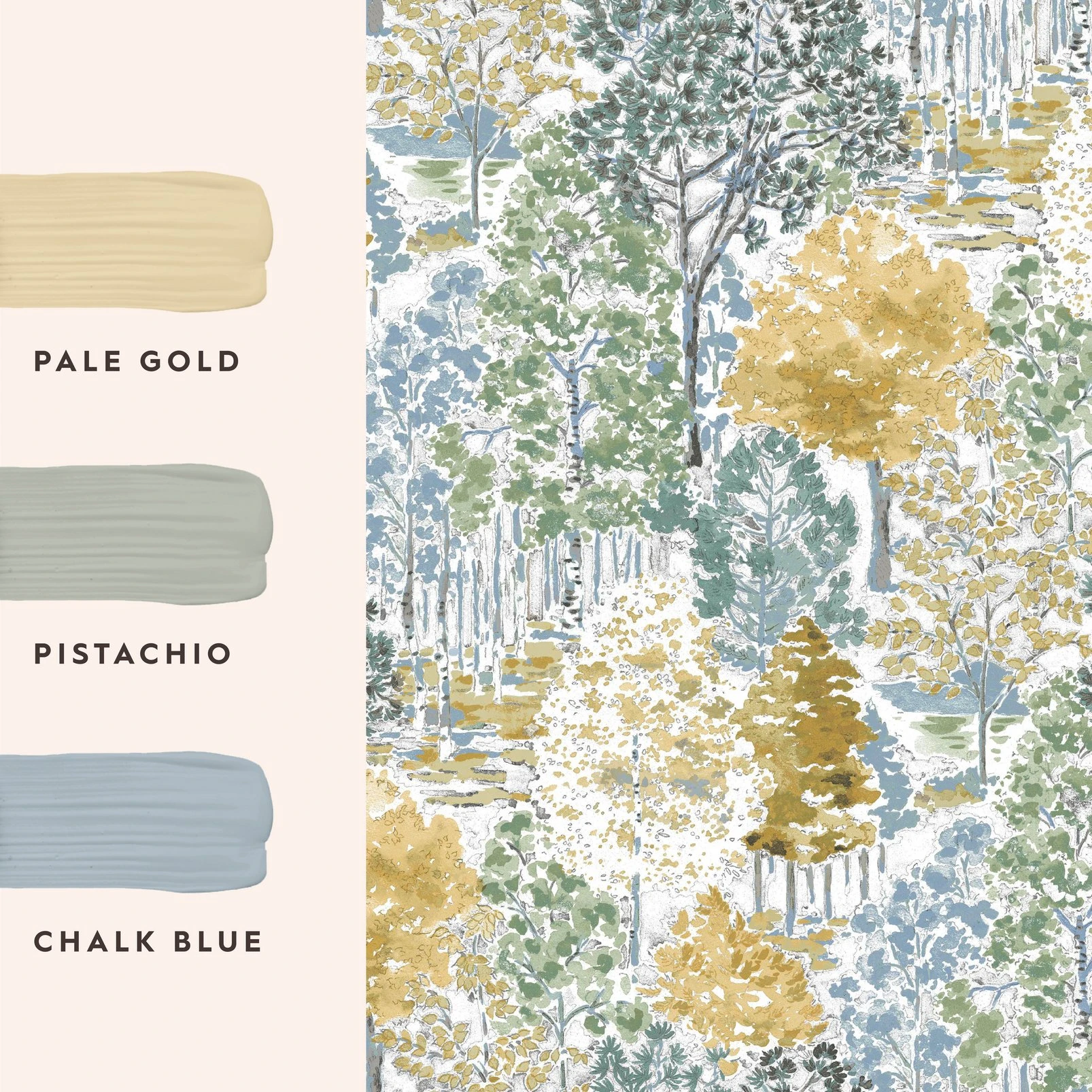 Laura Ashley Bernwood Ochre Yellow Wallpaper - 130153_FLATLAY_BERNWOOD OCHRE YELLOW_01.jpg