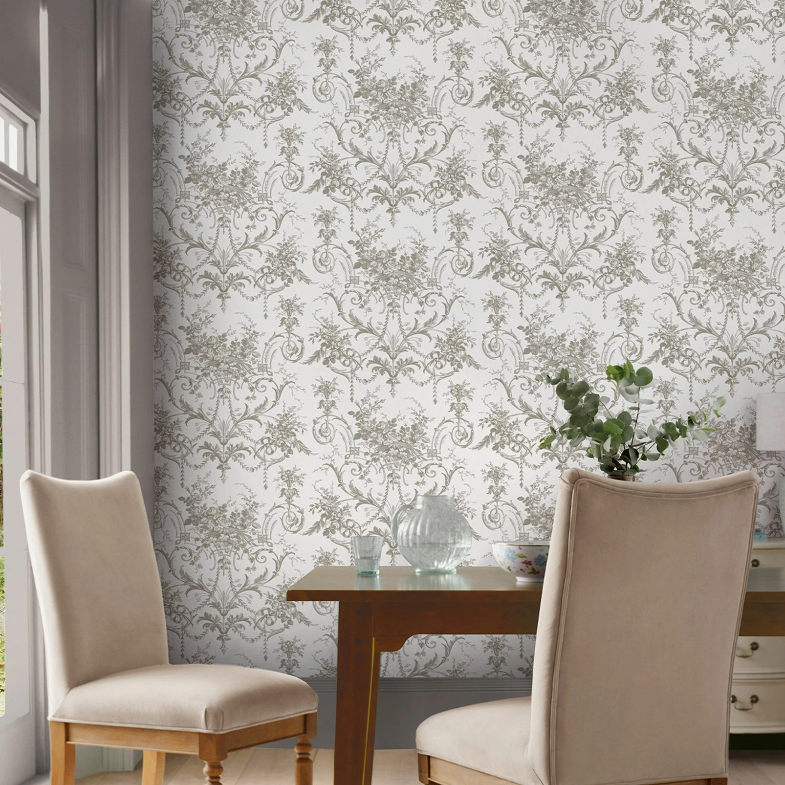 Laura Ashley Tuileries Dark Dove Grey Wallpaper - 130111_ROOMSET_TUILERIES DARK DOVE GREY_01.jpg