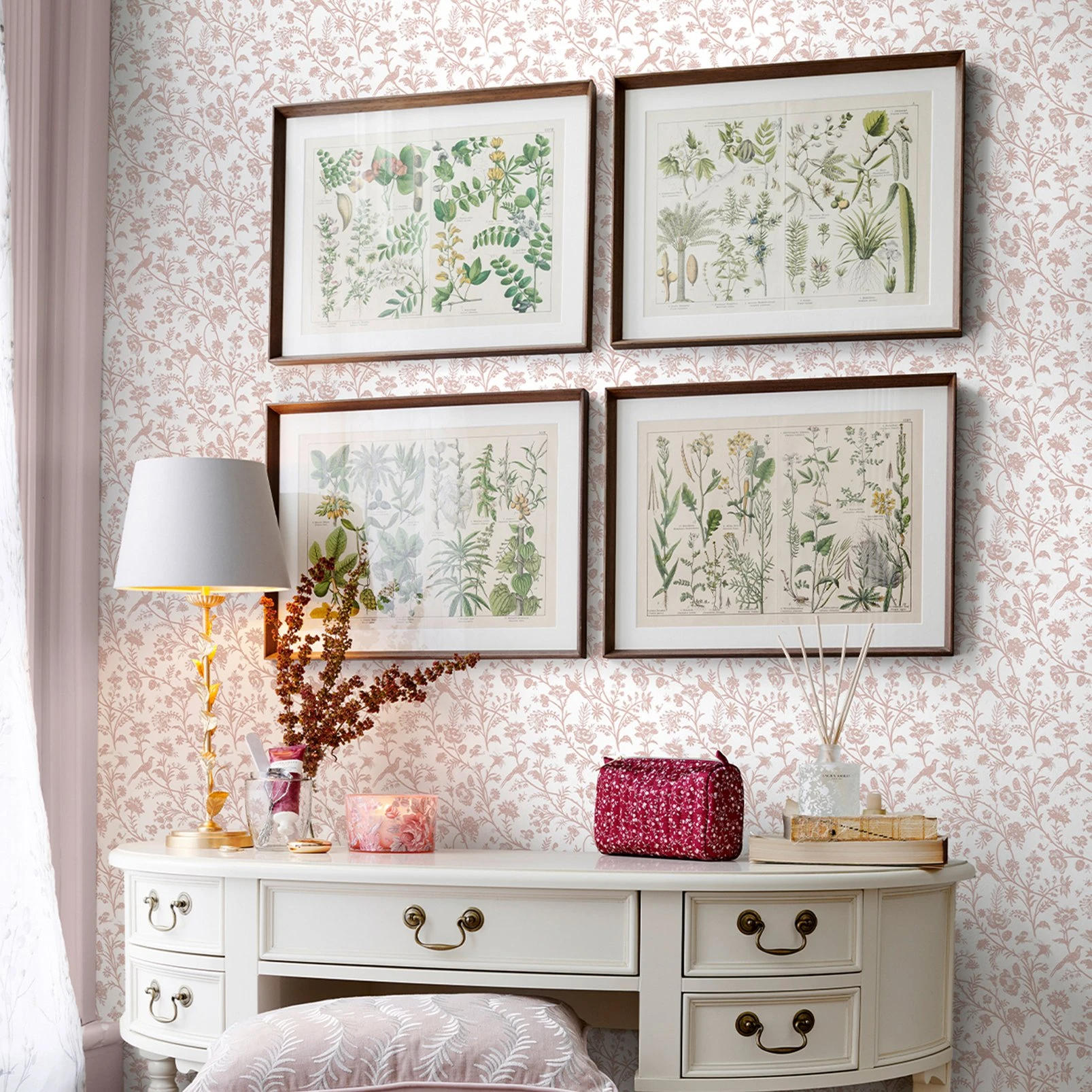 Laura Ashley Shepherd's Purse Dark Blush Wallpaper - 130108_ROOMSET_SHEPHERD’S PURSE DARK BLUSH_01.jpg