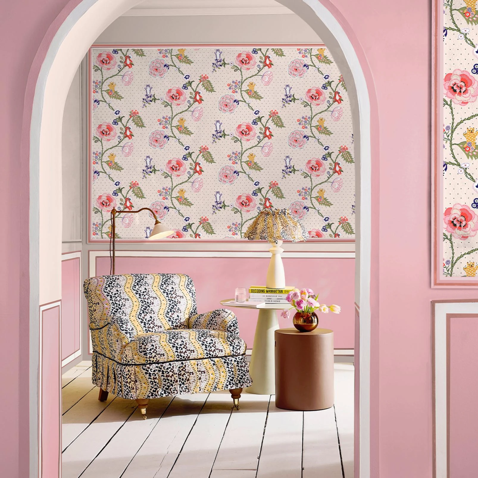 Cath Kidston Catnip Neutral Wallpaper - 131433_ROOMSET_CATNIP NEUTRAL_01.jpg